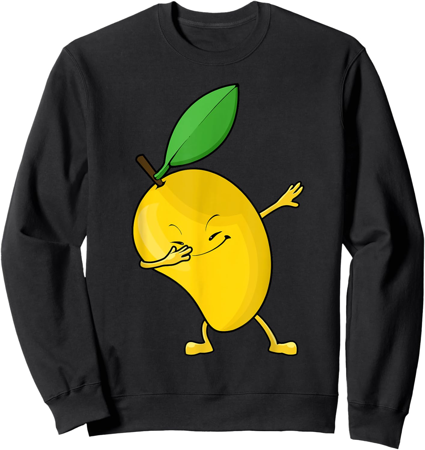 Cool Mango Women Mangos Dabbing Fruit Lovers Vegan Sweatshirt - Sweatshirt | Black