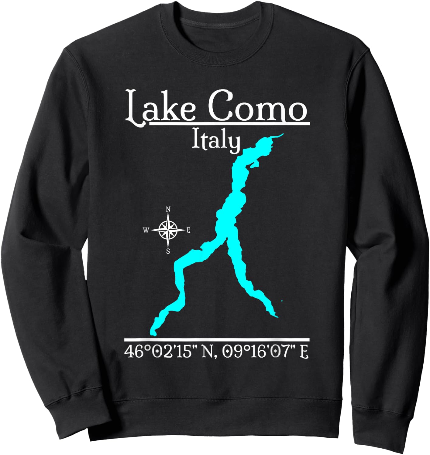 Lake Como, Italy Sweatshirt - Sweatshirt | Black
