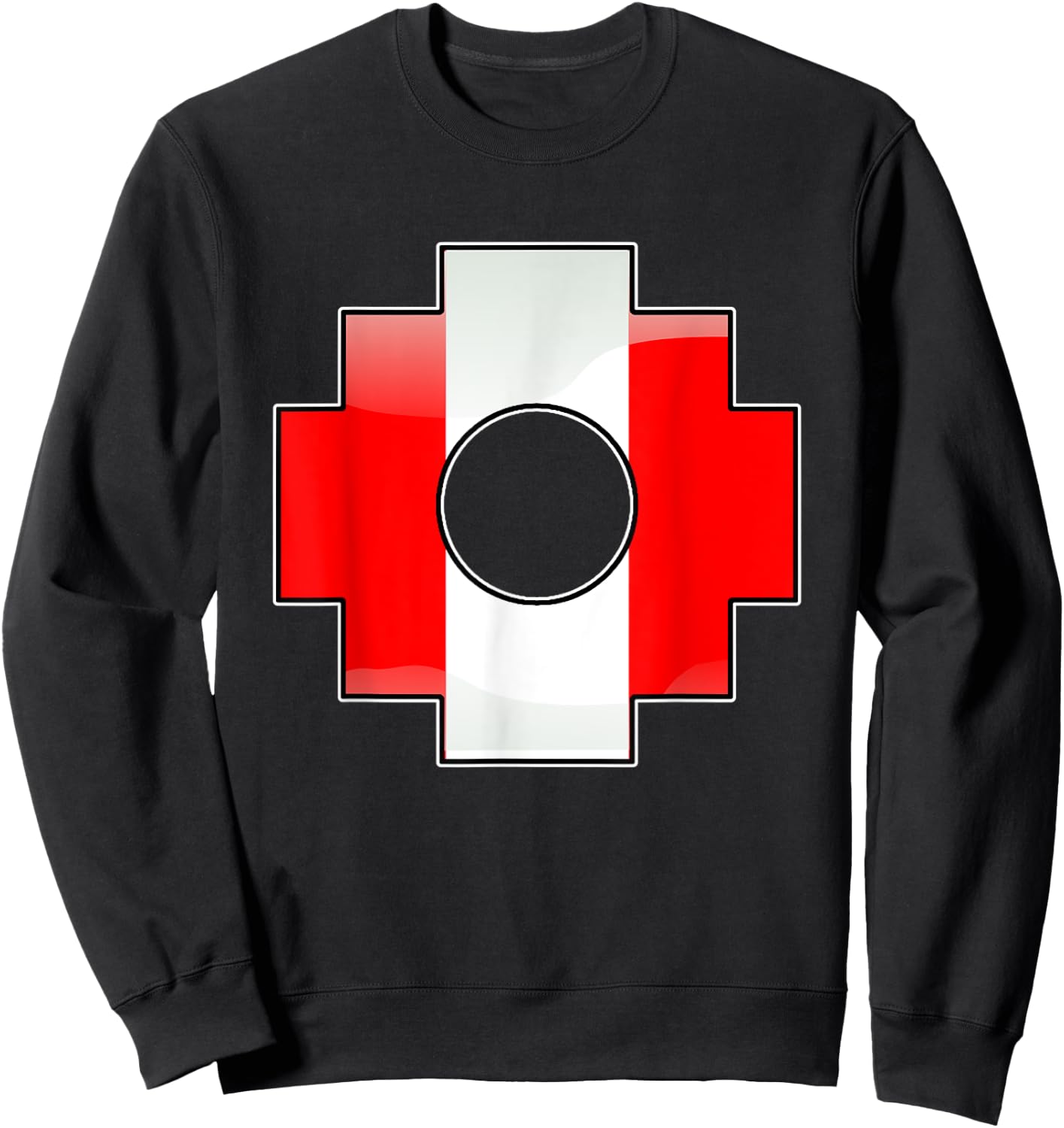 Peru Chakana Inca Cross And Peruvian Flag Sweatshirt - Sweatshirt | Black
