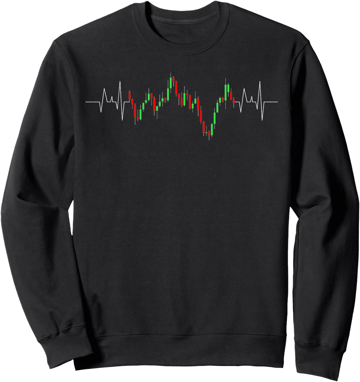 Cool Stock Trading Women Candlestick Stock Market Sweatshirt - Sweatshirt | Black