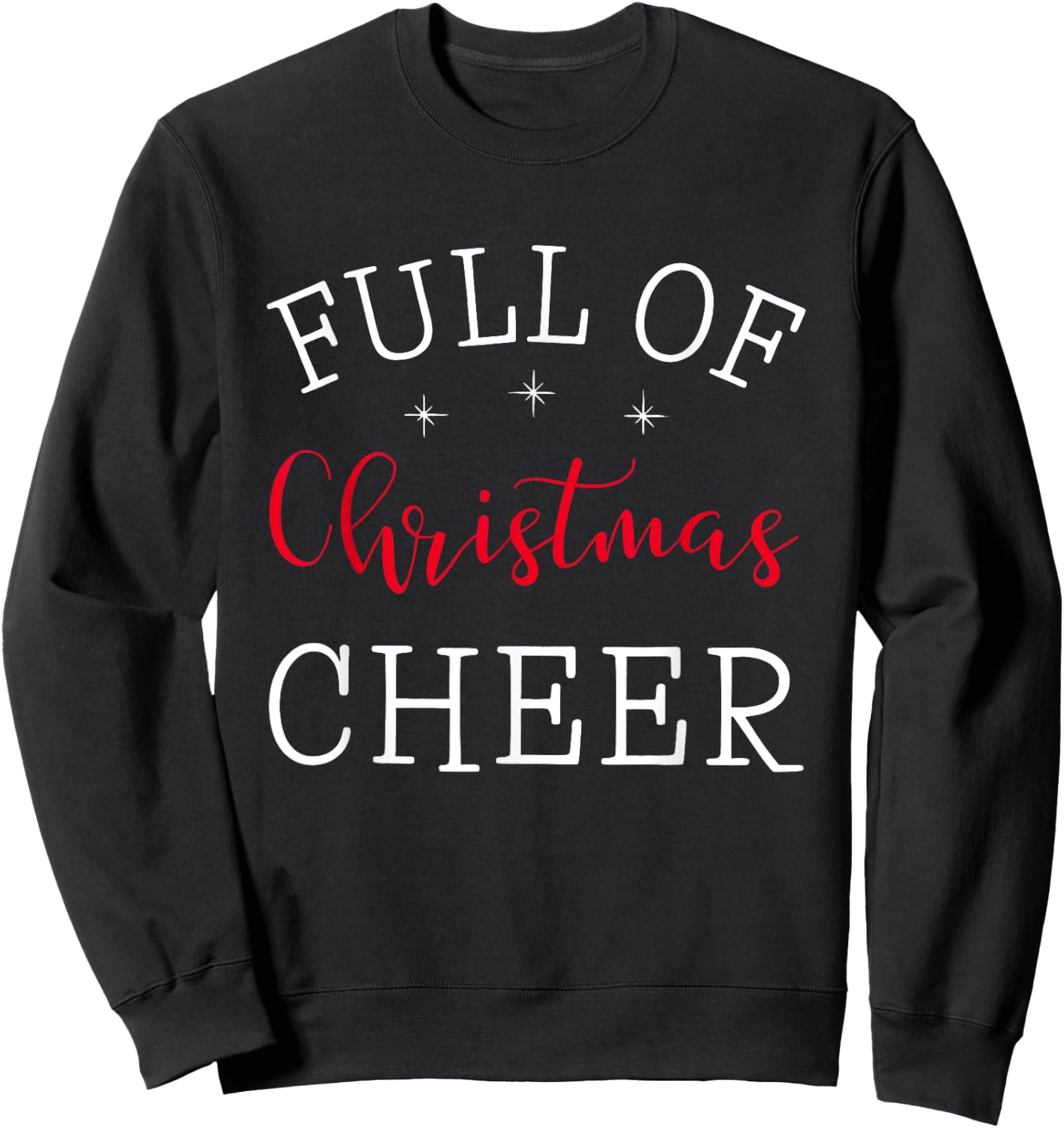 Full Of Christmas Beer And Christmas Cheer Couple Matching Sweatshirt - Sweatshirt | Black