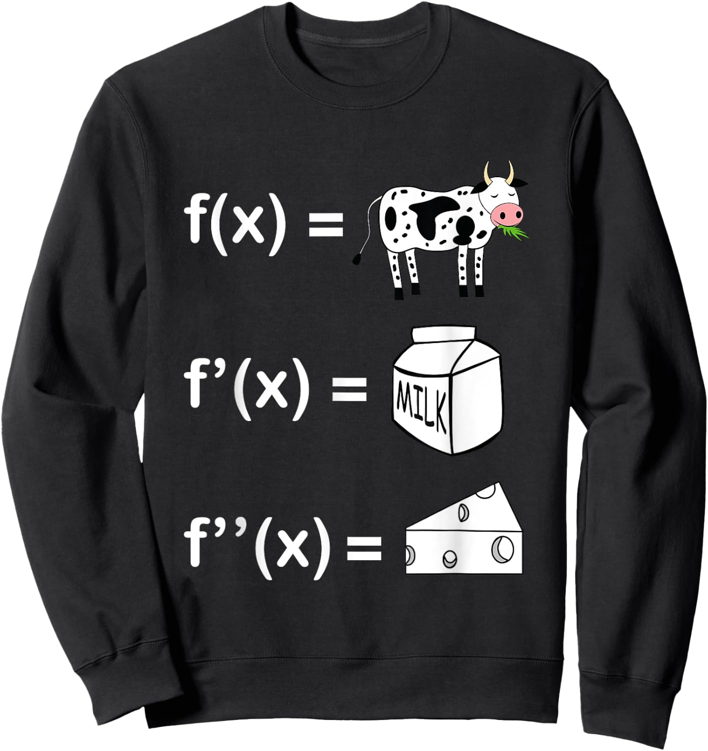 Cowculus Calculus Derivative Mathematics Funny Math Teacher Sweatshirt - Sweatshirt | Black