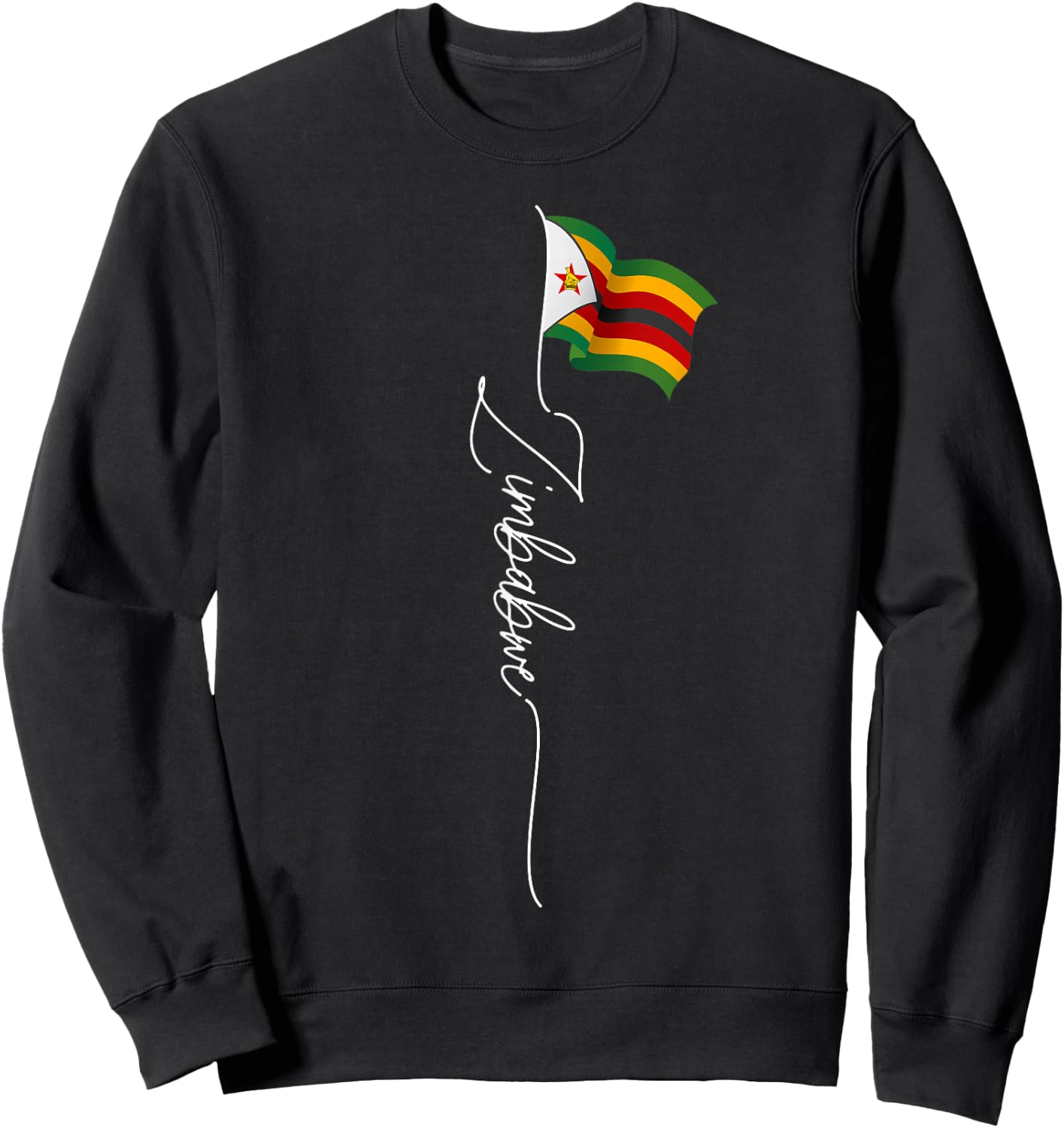 Zimbabwe, flag of Zimbabwe, Zimbabwean flag patriotic Sweatshirt - Sweatshirt | Black