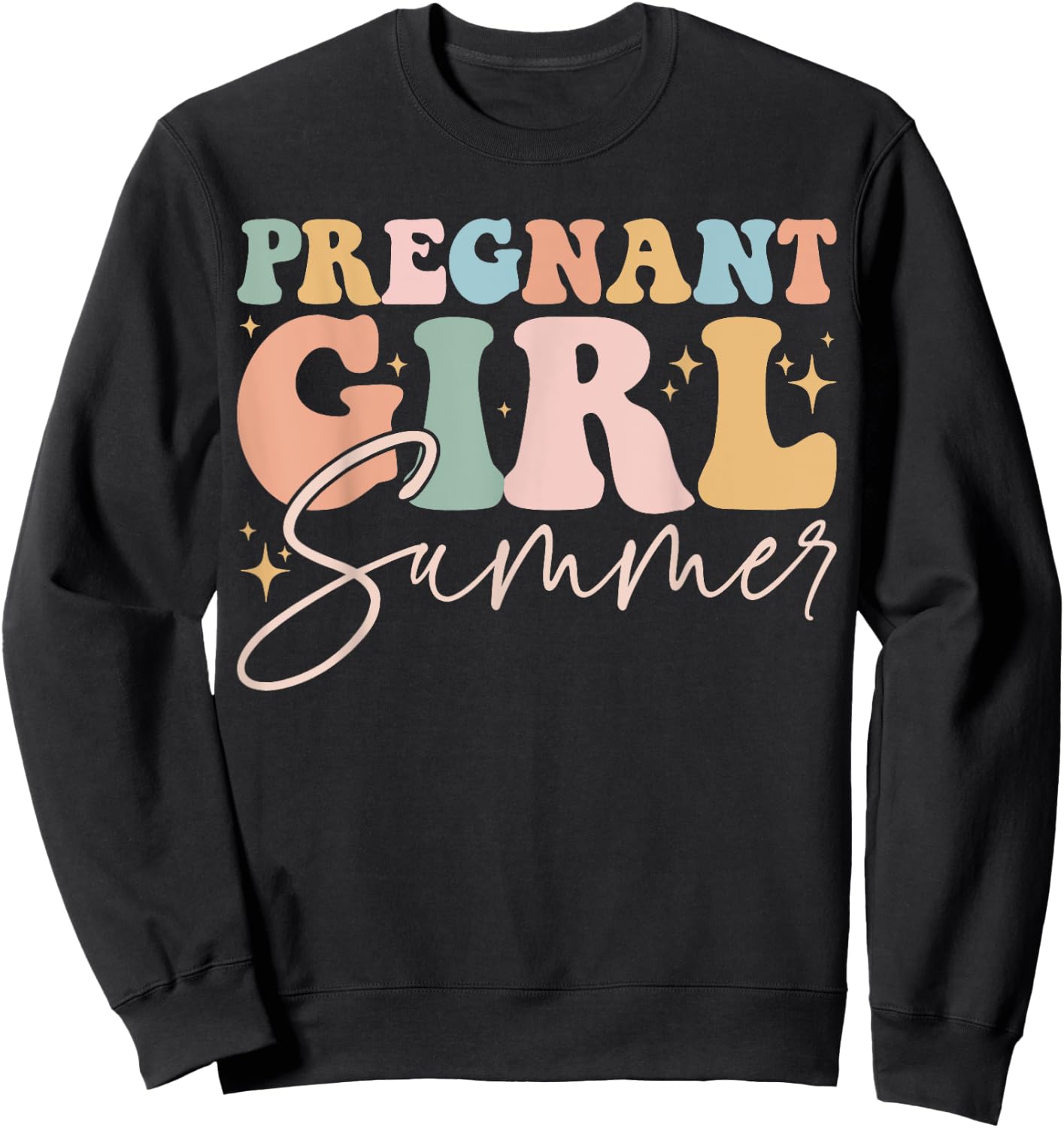 Funny Pregnancy Reveal Pregnant Girl Summer Baby Shower Sweatshirt - Sweatshirt | Black