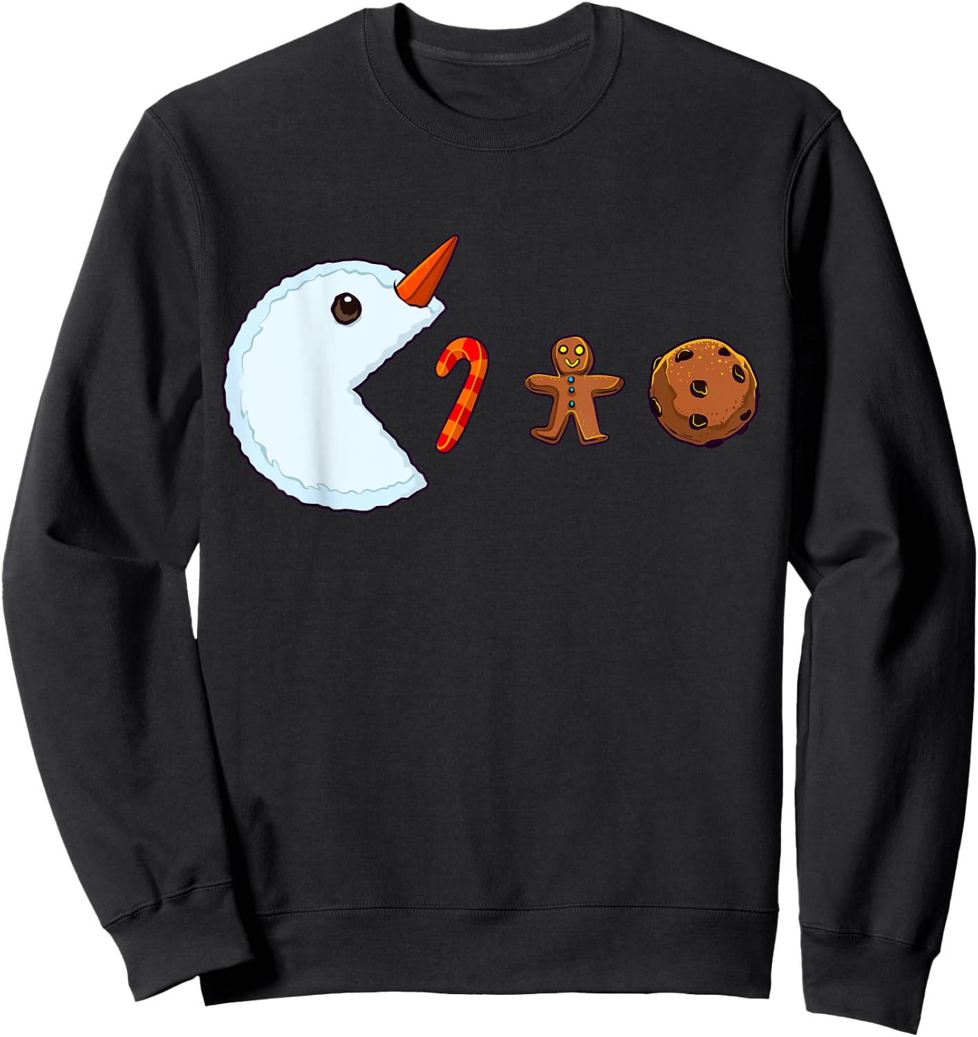 Christmas Gamer Video Game Snowman Candy Cane Boys Kids Sweatshirt - Sweatshirt | Black