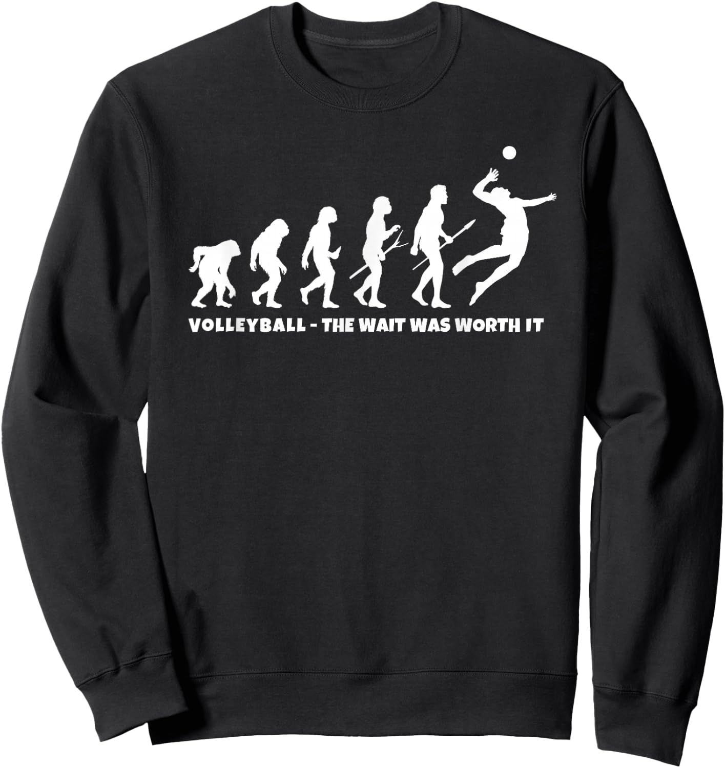 Volleyball Evolution - Volleyball Teen Girl Fun Volleyball Sweatshirt - Sweatshirt | Black