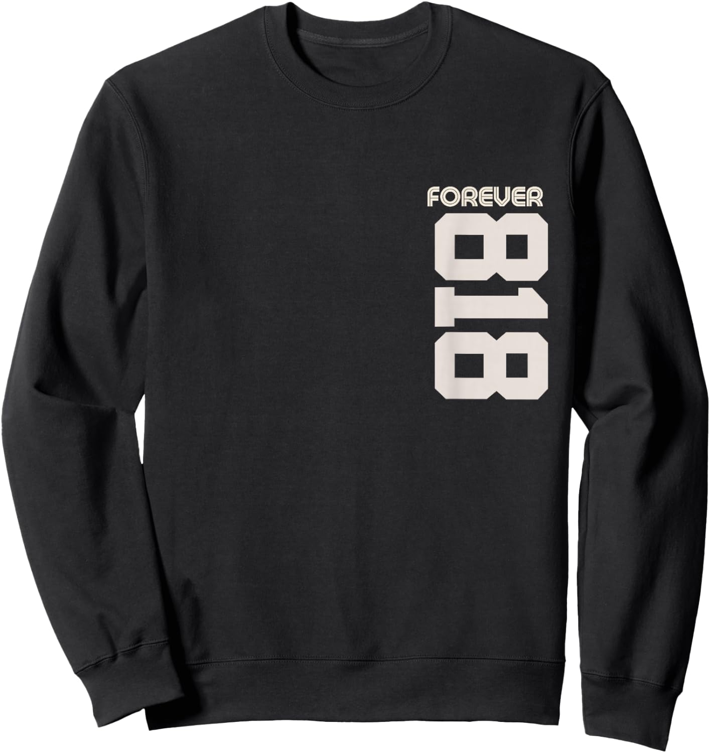 Vintage Forever 818 California Area Code 818 Sweatshirt - Sweatshirt | Black