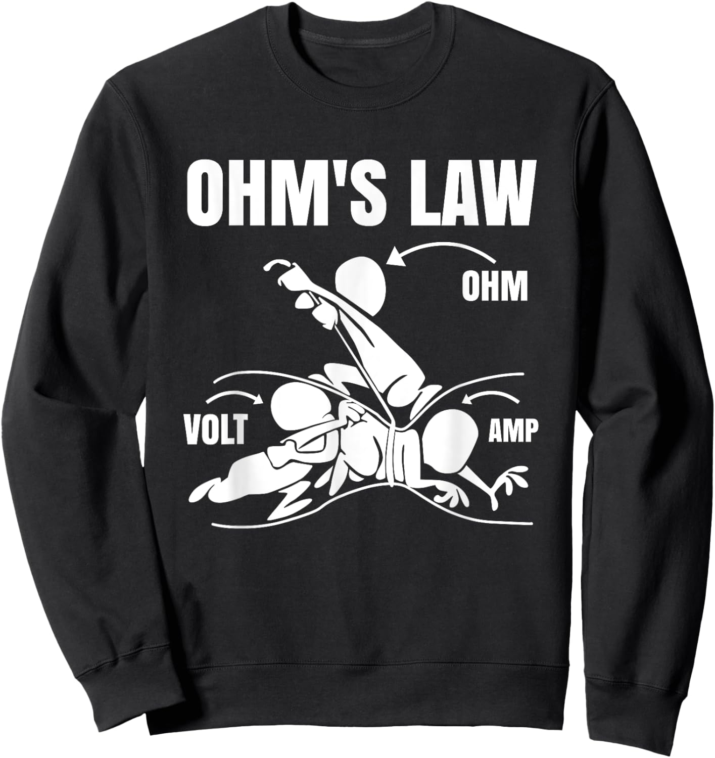 Ohm's Law Electrical Engineering Funny Engineer Sweatshirt - Sweatshirt | Black