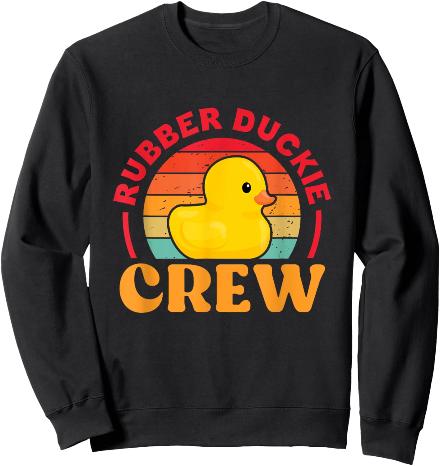 Rubber Duckie Crew Duck Duckling Retro Sweatshirt - Sweatshirt | Black