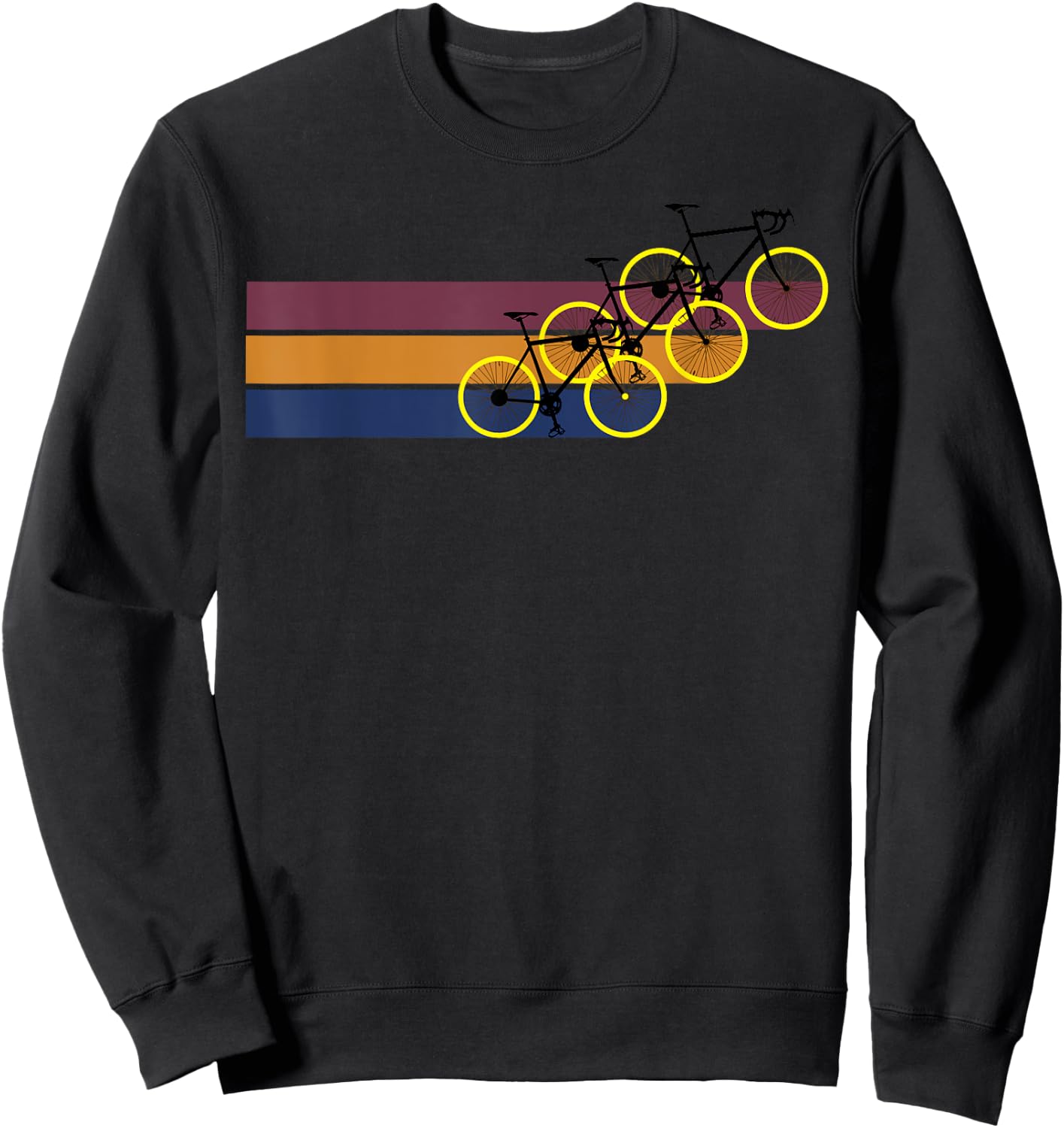 Vintage Minimalistic Cycling Funny Biking Bicycle Enthusiast Sweatshirt - Sweatshirt | Black
