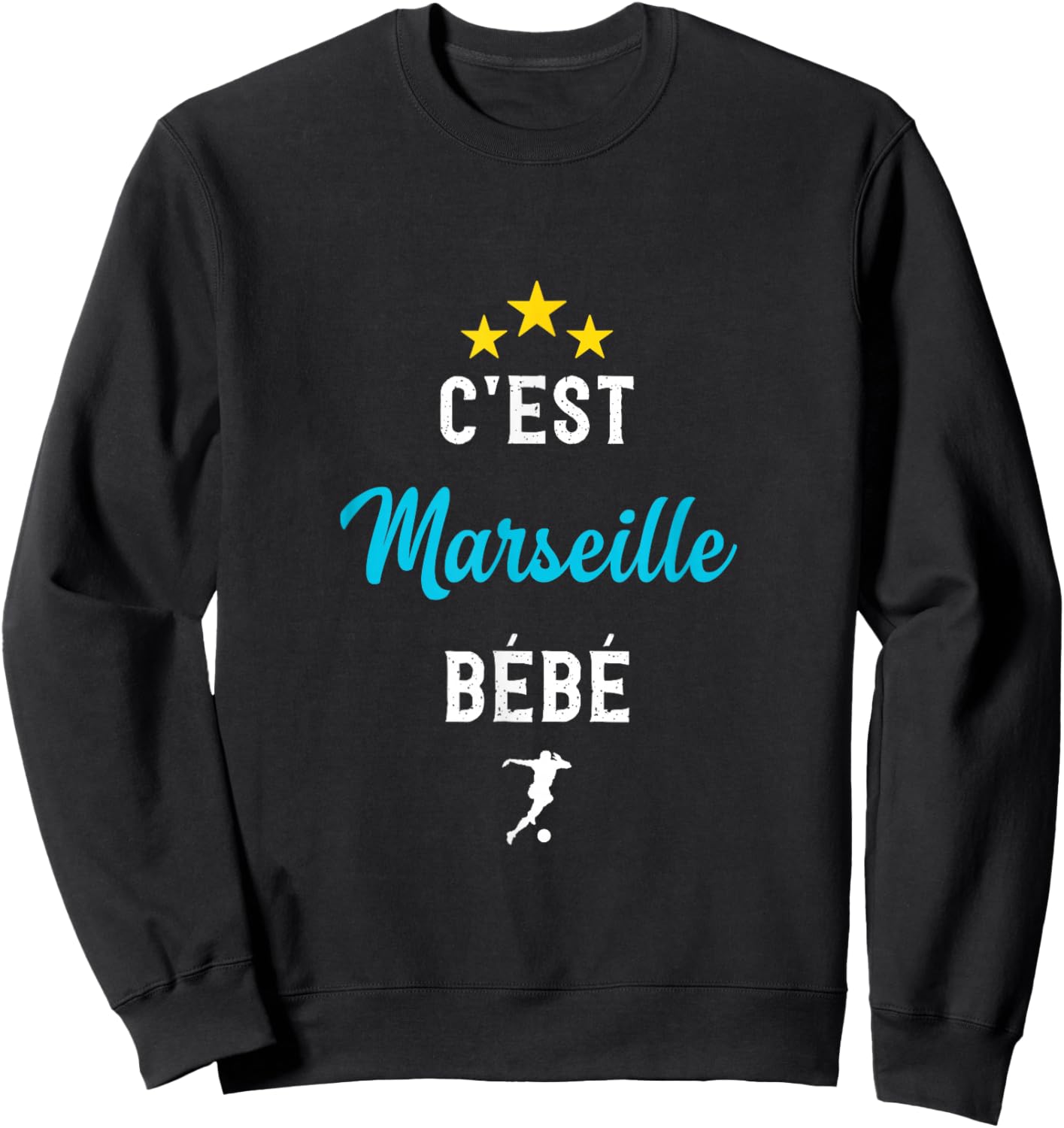 C'est Marseille Baby Gift OM Marseille Football Supporter Sweatshirt - Sweatshirt | Black