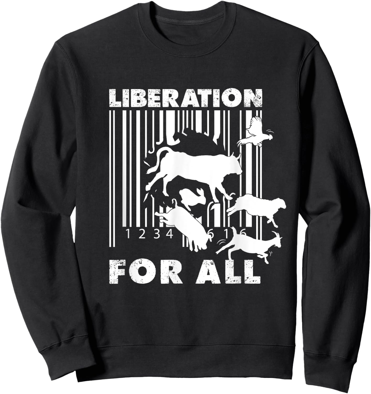 Liberation For All Animal Rights Sweatshirt - Sweatshirt | Black