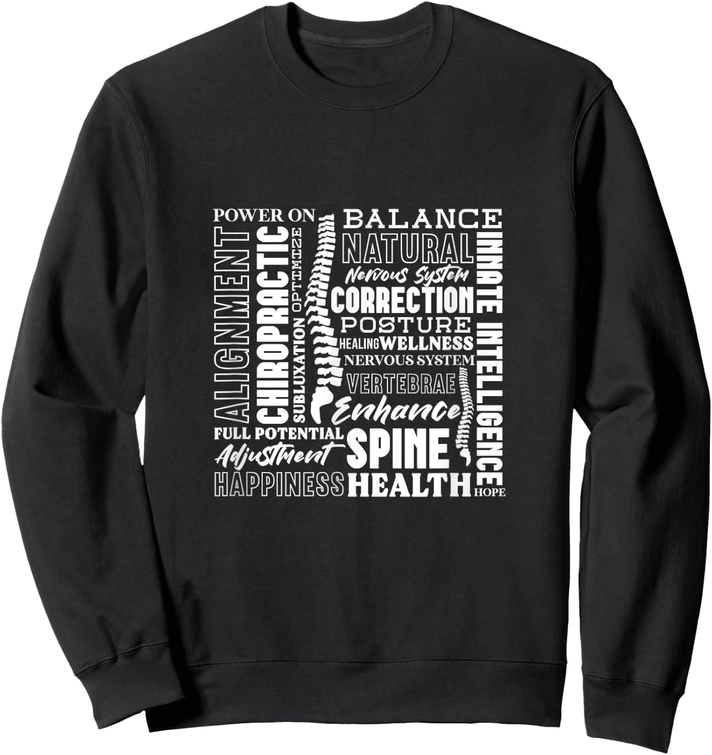 Chiropractor Chiropractic Spine Alignment Health Sweatshirt - Sweatshirt | Black