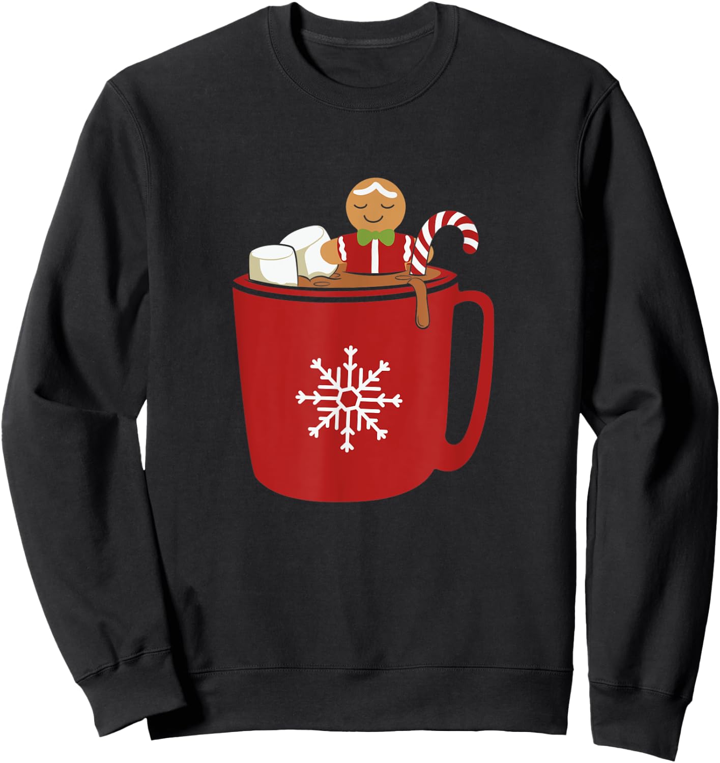 Xmas Christmas Hot Chocolate Cocoa Sweatshirt - Sweatshirt | Black