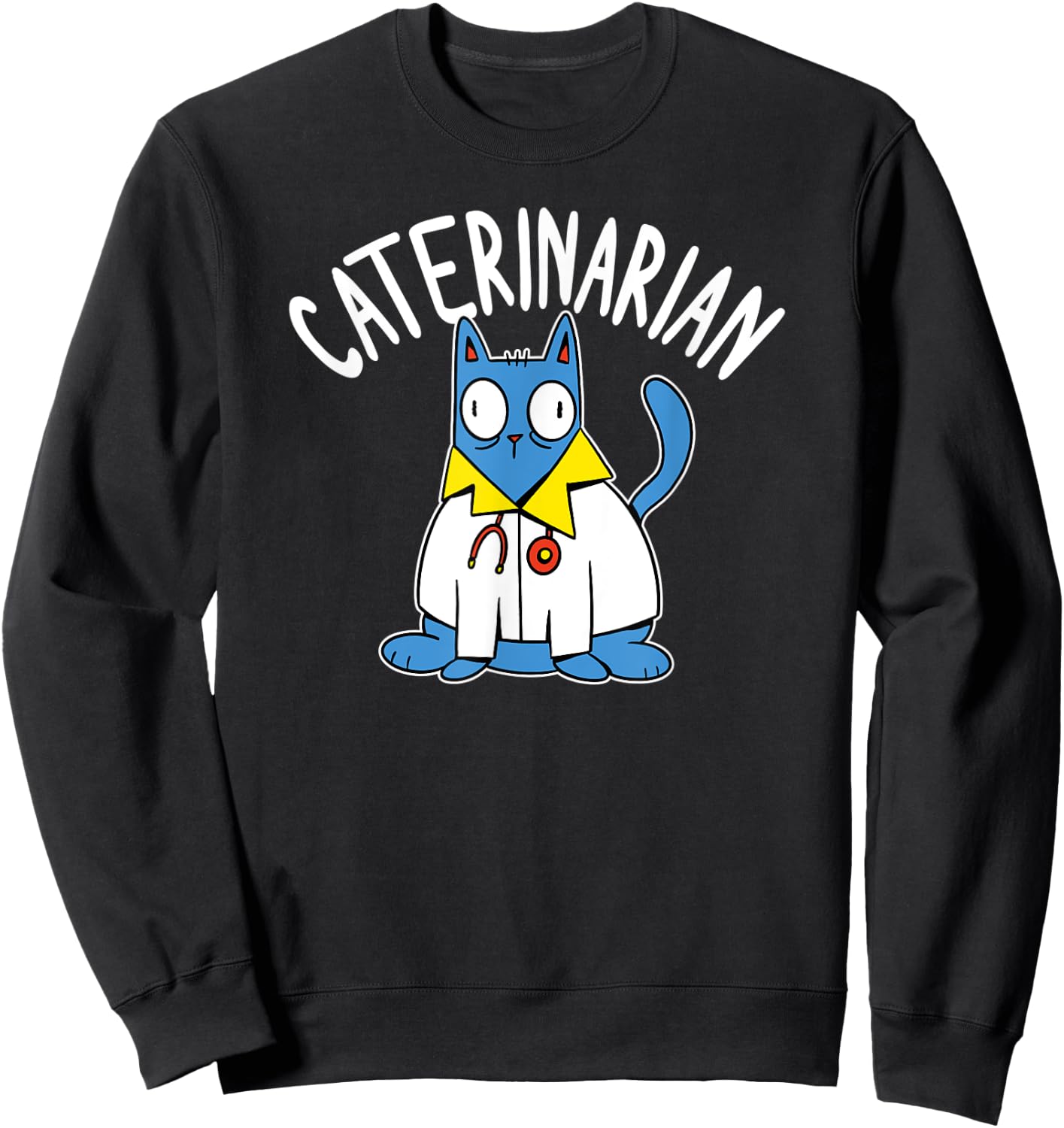 Caterinarian Cat Doctor Veterinarian Women Kids Sweatshirt - Sweatshirt | Black