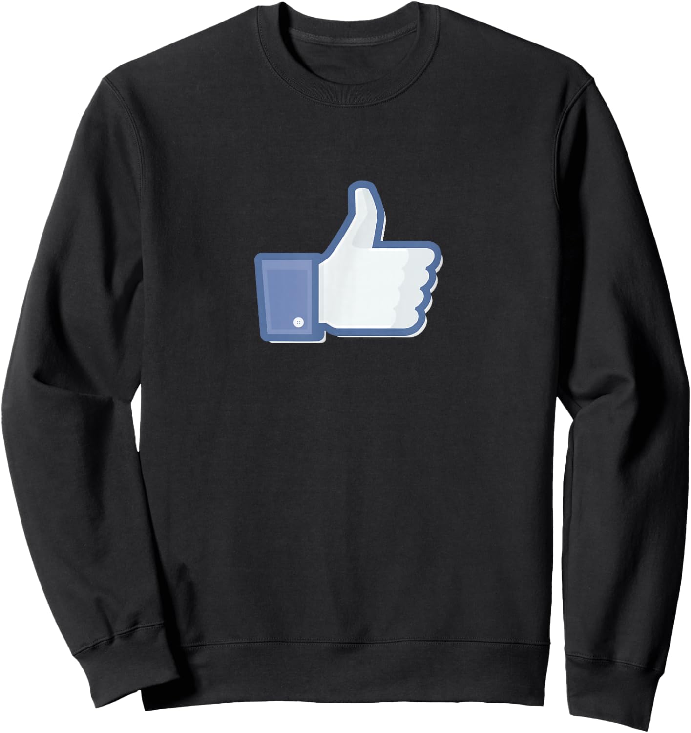 Thumbs Up Like Face Book Icon Sweatshirt - Sweatshirt | Black