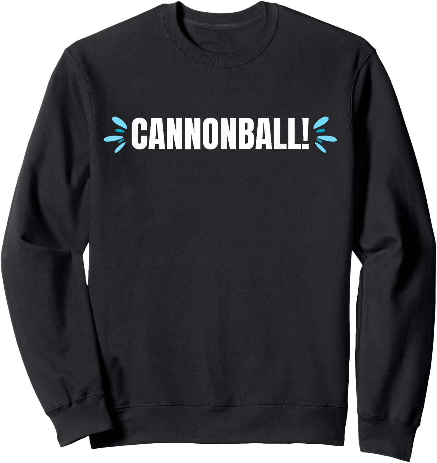 Funny Cannonball Swimming Pool Splash Sweatshirt - Sweatshirt | Black