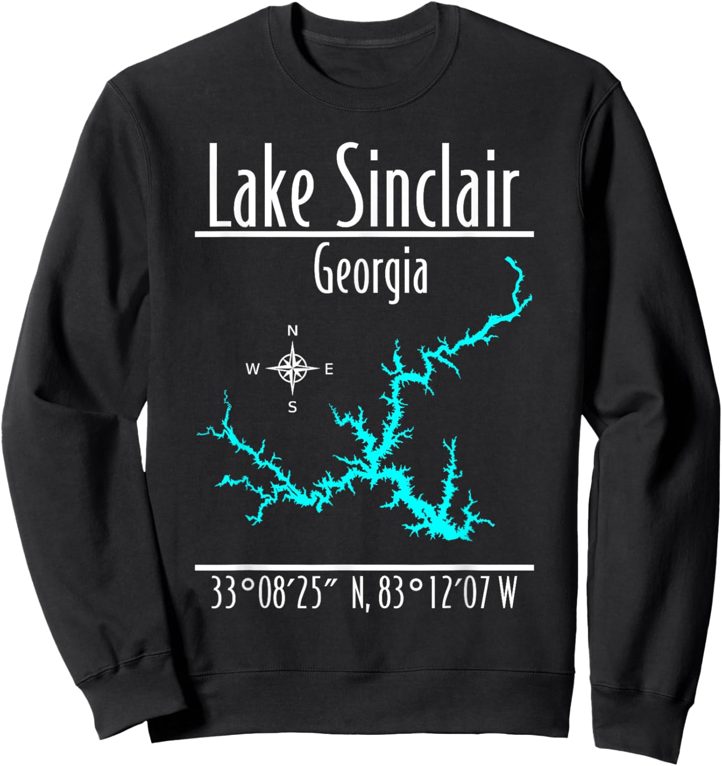 Modern Lake Sinclair - Georgia Sweatshirt - Sweatshirt | Black