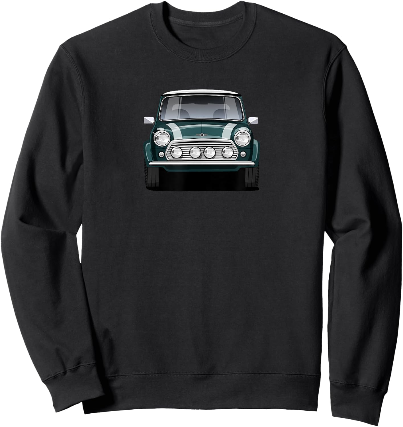 British Classic Sports Car Green Mini Sweatshirt - Sweatshirt | Black