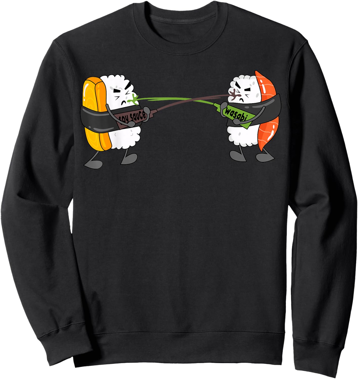 Wasabi Sushi Japanese Horseradish Spicy Paste Condiments Sweatshirt - Sweatshirt | Black