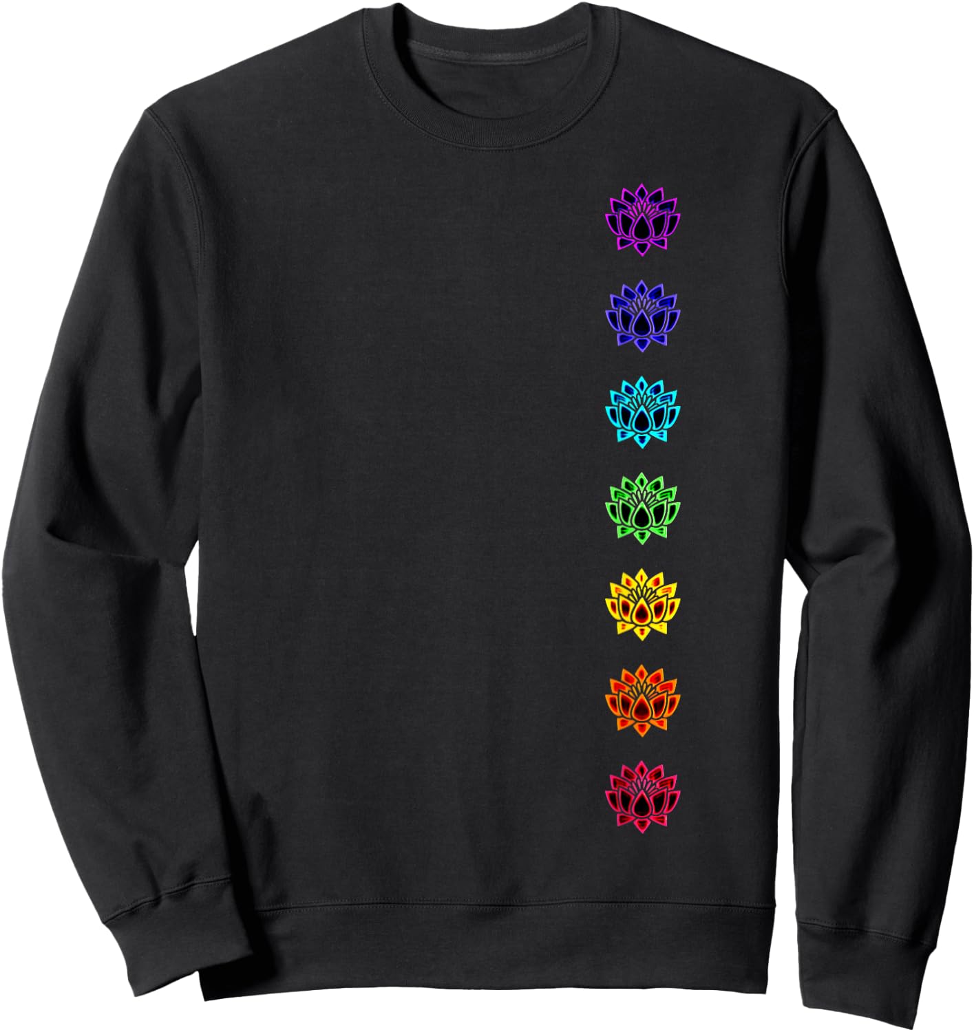 Chakra buddhism lotus flower yoga symbol spirituality buddha Sweatshirt - Sweatshirt | Black