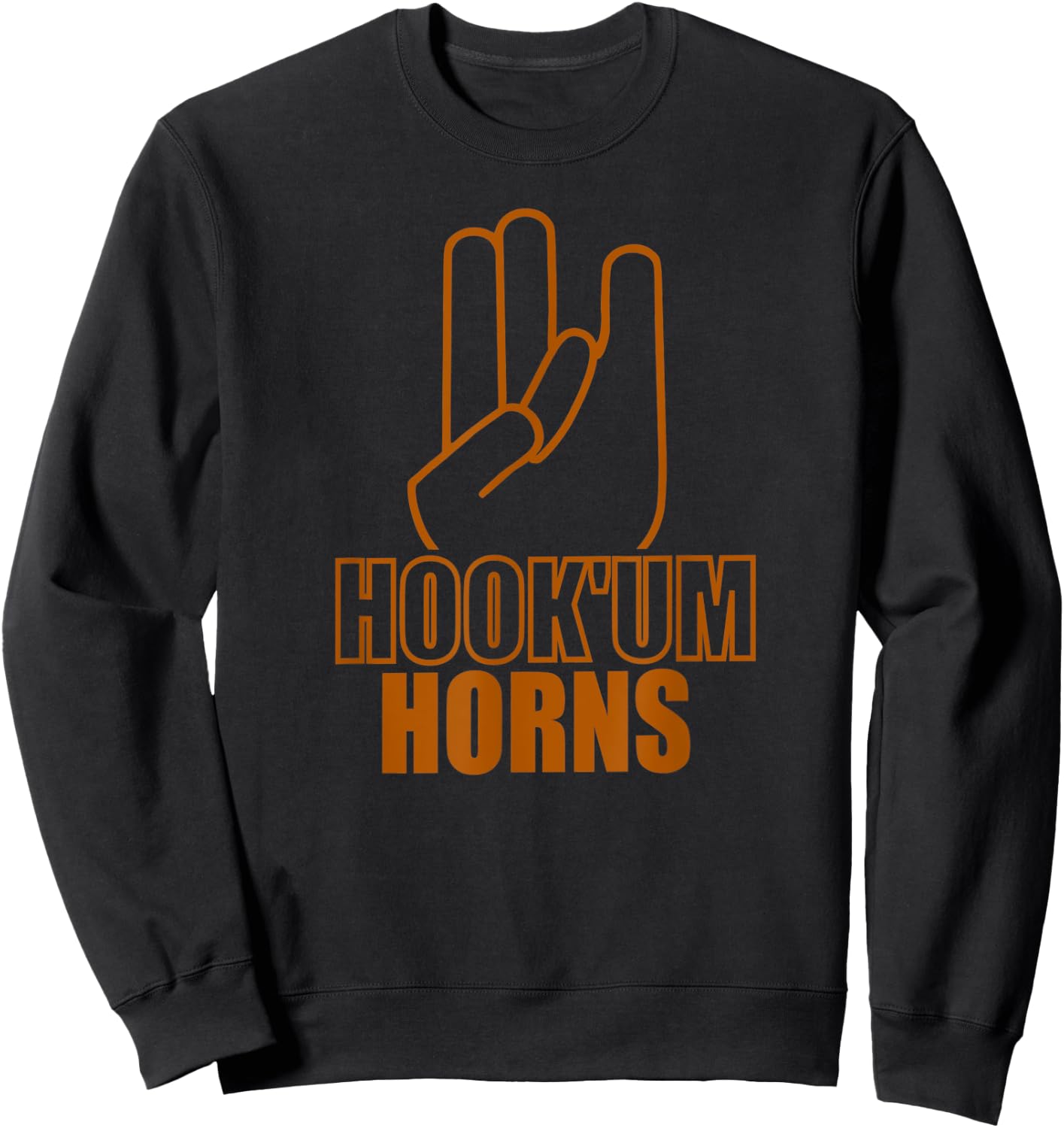 Hook'um Horns - Funny Texas Fan Apparel - The Texas Shocker Sweatshirt - Sweatshirt | Black