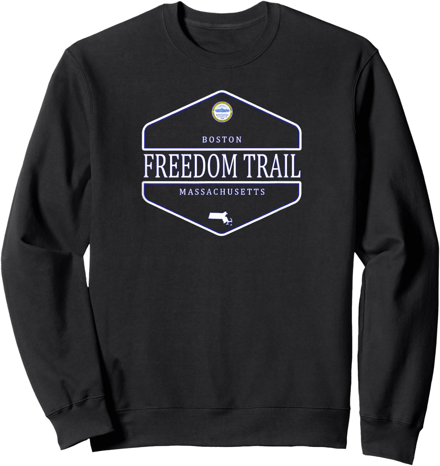 Freedom Trail Boston Massachusetts Sweatshirt - Sweatshirt | Black