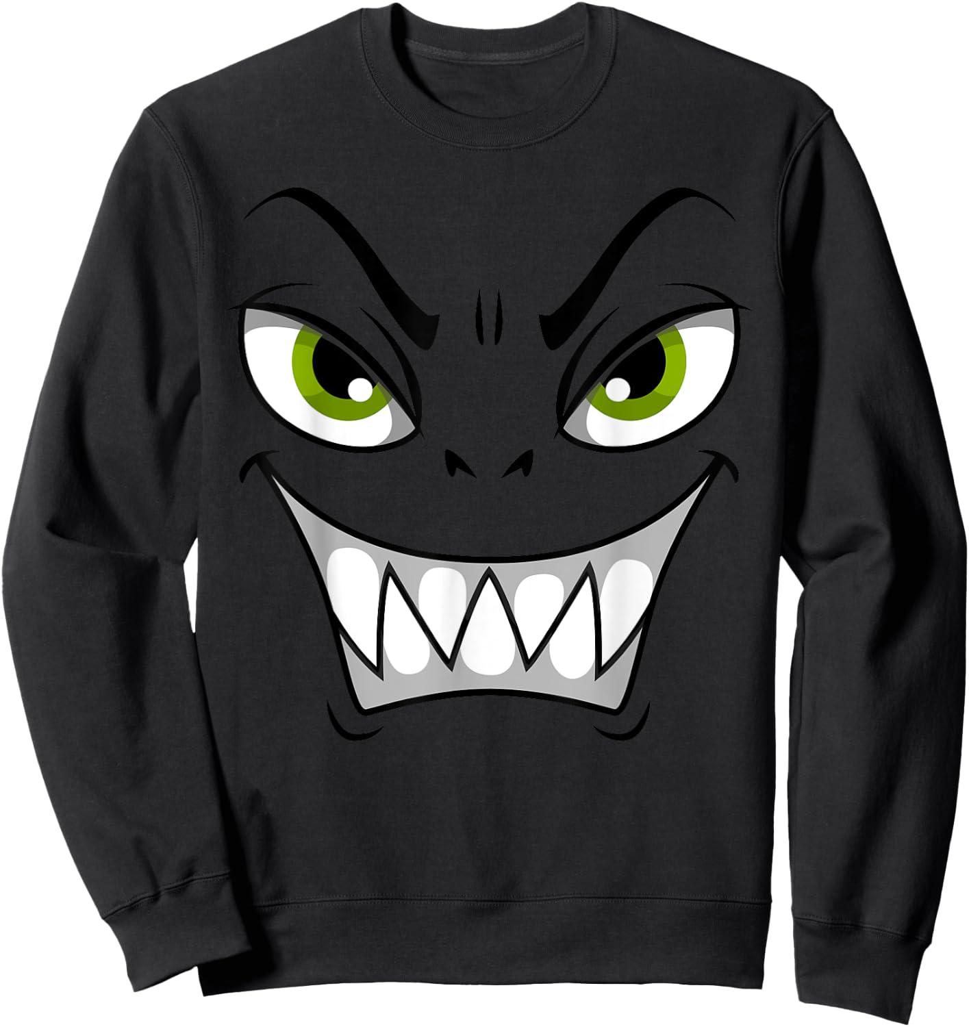 Cute Monster Face Halloween Funny Halloween Kids Adults Sweatshirt - Sweatshirt | Black