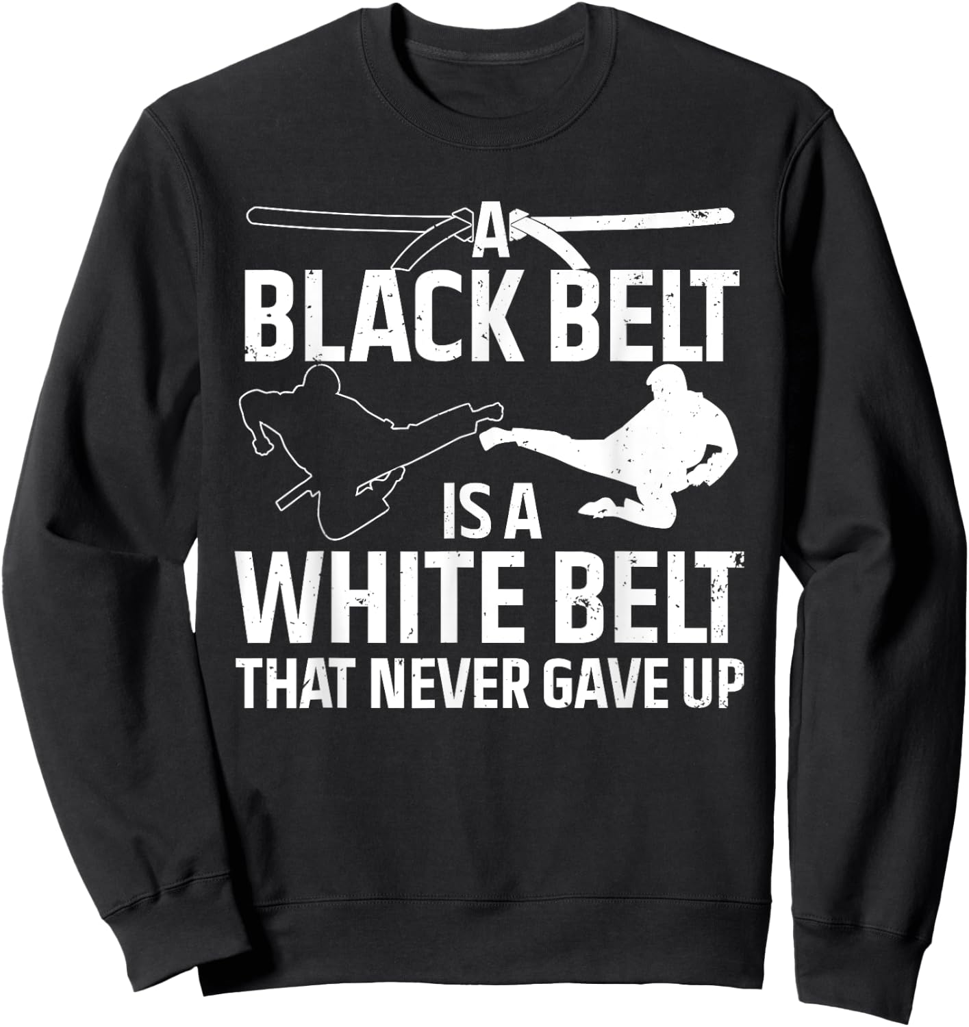 Funny Karate Design Women Black Belt Martial Arts Sweatshirt - Sweatshirt | Black