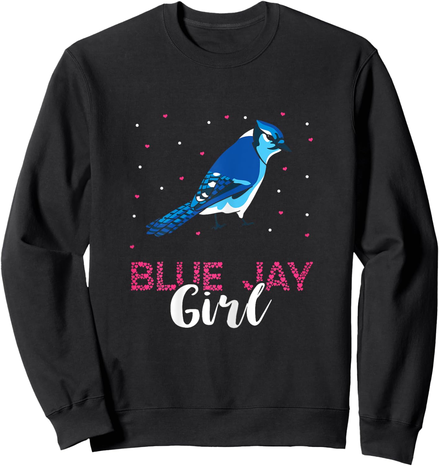 Blue Jay Girl Birder Stellers Jay Blue Jay Bird Ornithology Sweatshirt - Sweatshirt | Black