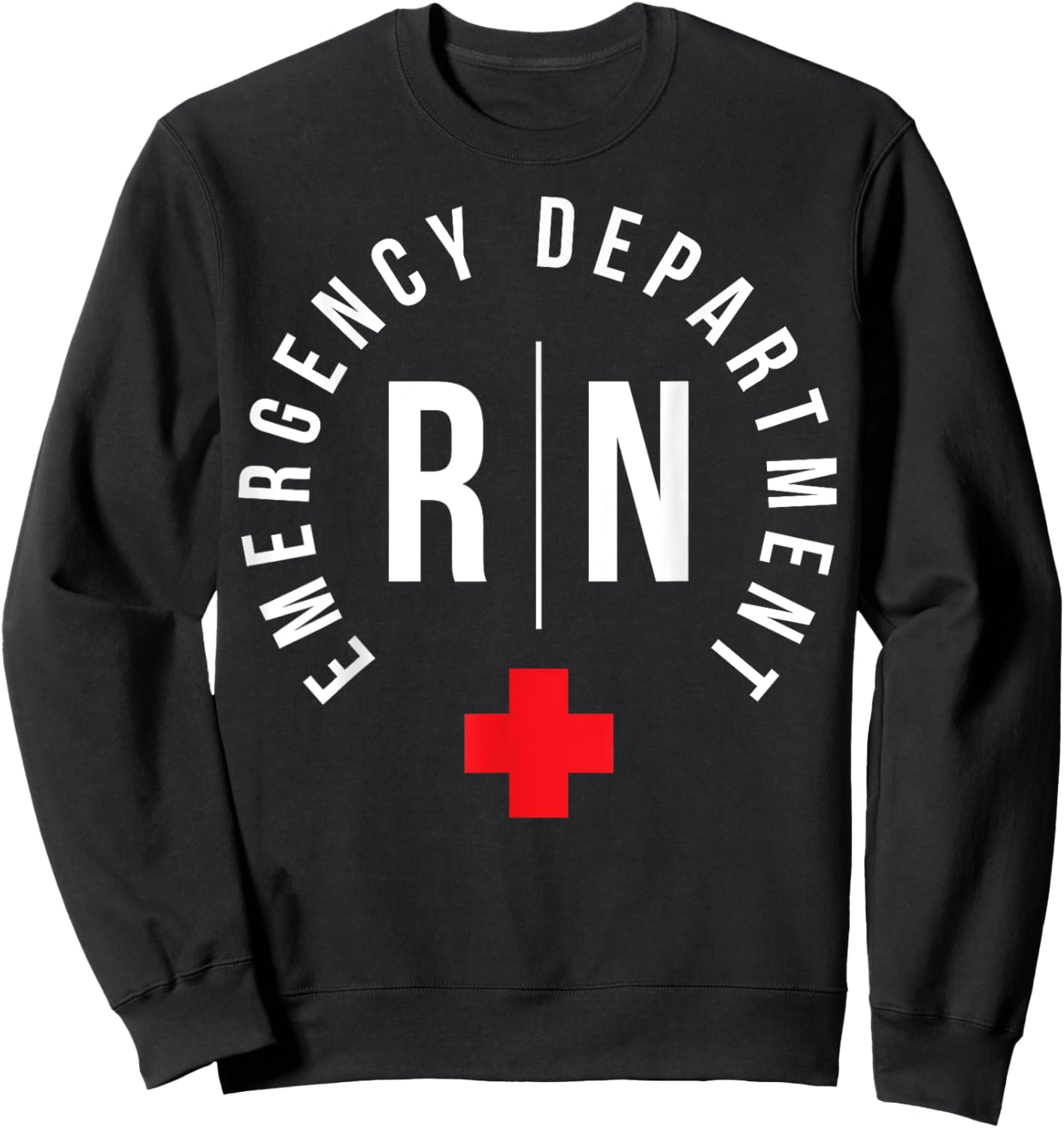 ER Nursing For Proud Emergency Nurse -Adults Black Short Sleeve Classic Fit Sweatshirt - Sweatshirt | Black