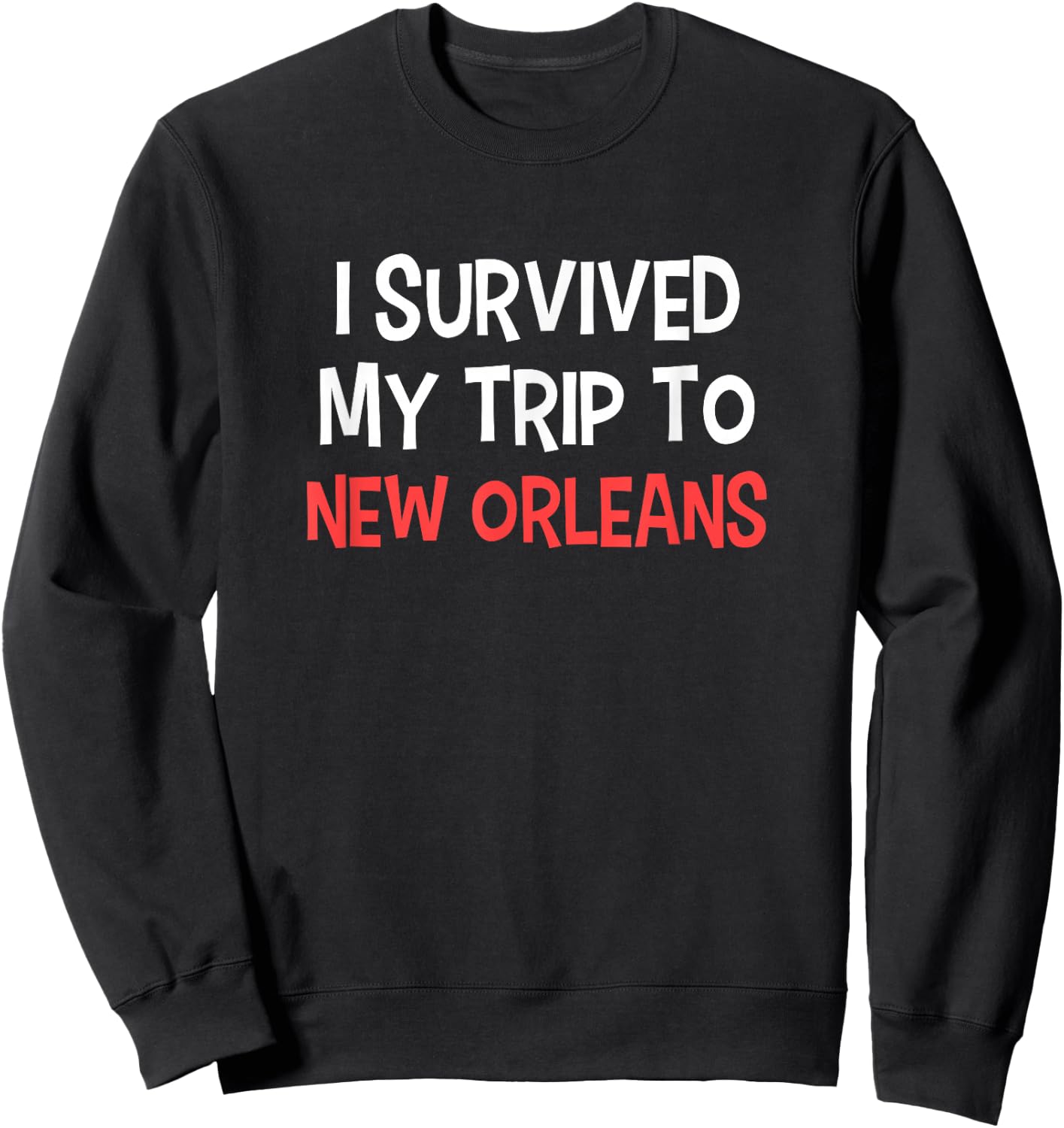 I Survived My Trip To NEW ORLEANS City NEW ORLEANS Sweatshirt - Sweatshirt | Black