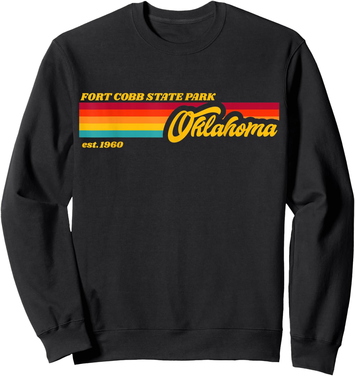 Oklahoma FORT COBB State Park Sweatshirt - Sweatshirt | Black