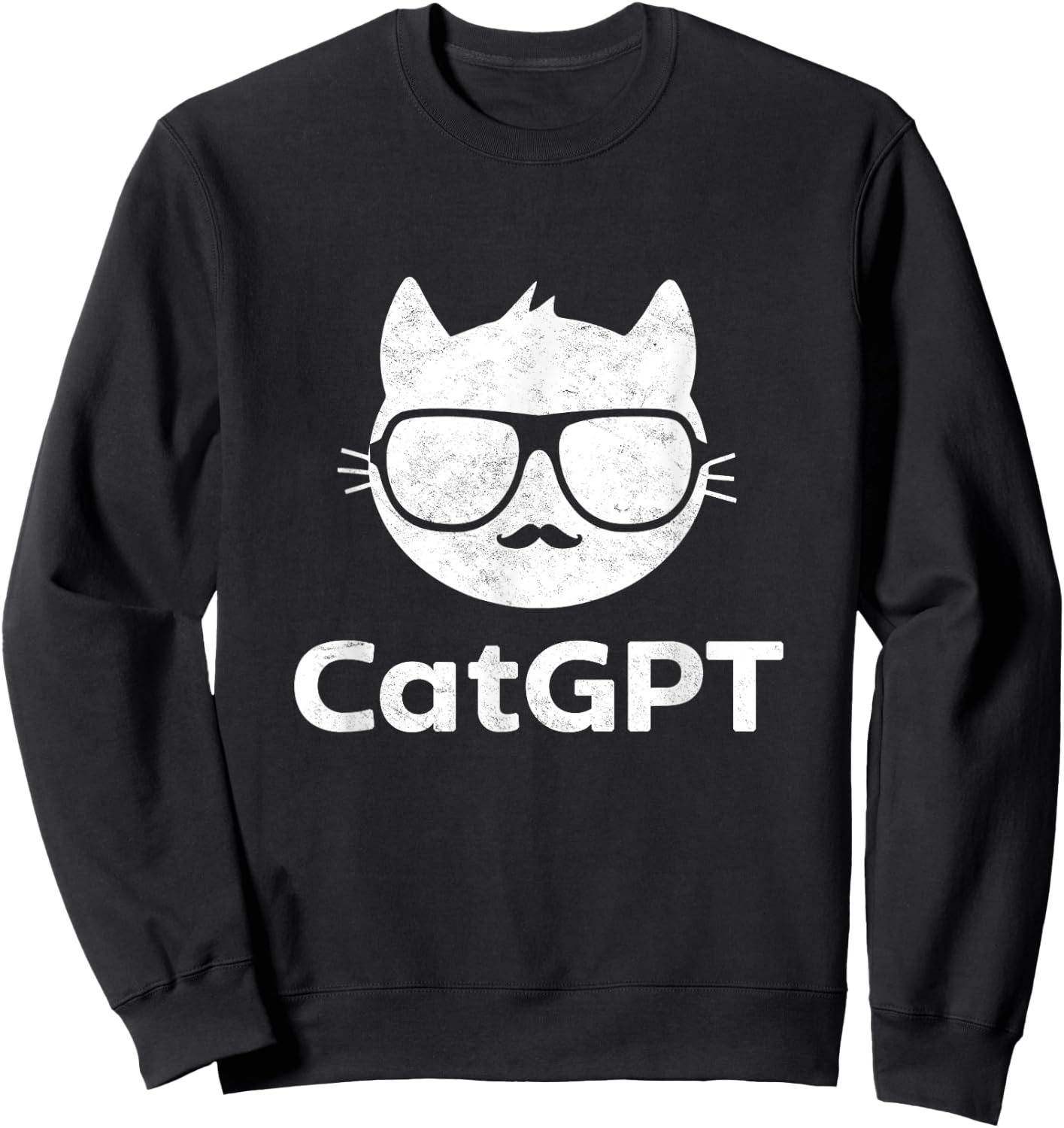 Cat GPT Ai Cat Geek Cat Lovers & Chat GPT Back To School Sweatshirt - Sweatshirt | Black