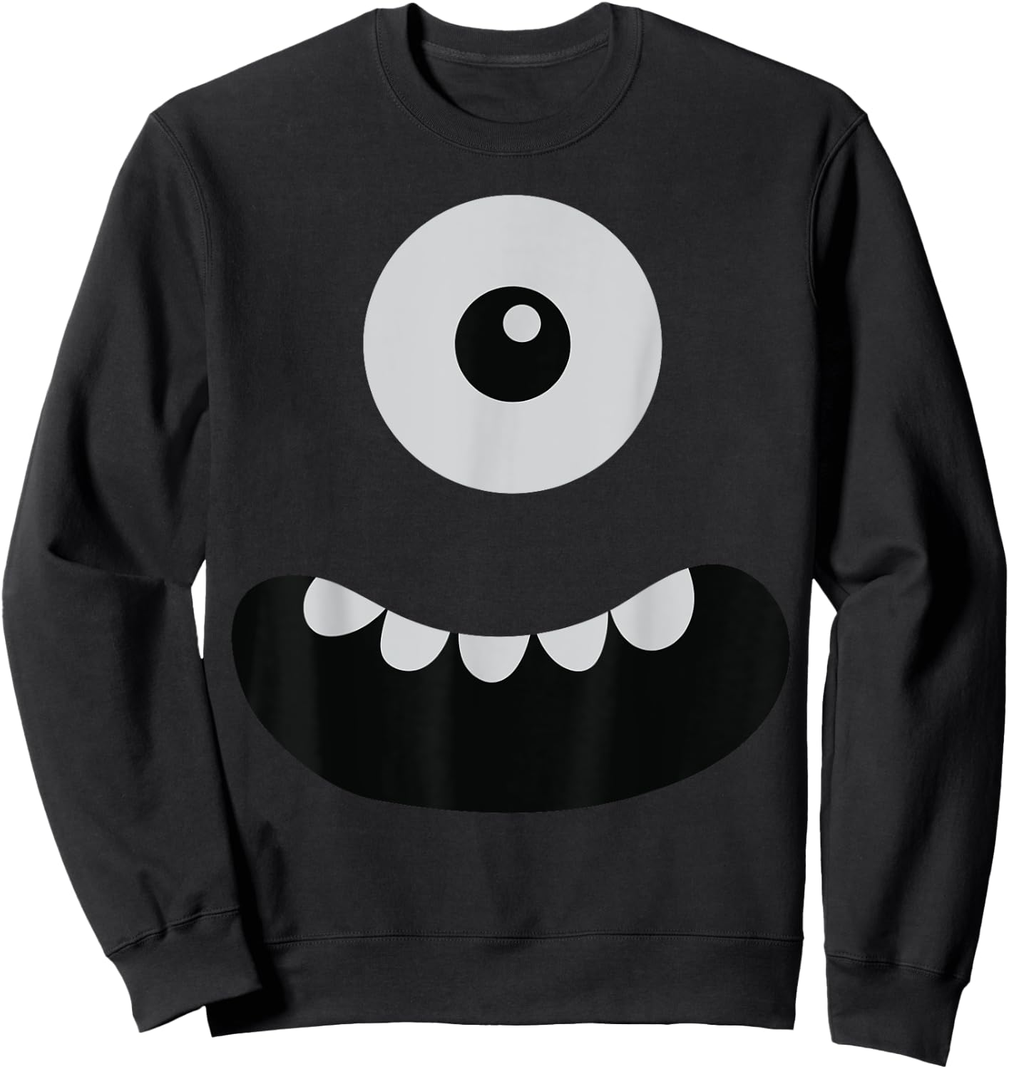 Cute One Eyed Monster Face Costume Halloween Sweatshirt - Sweatshirt | Black