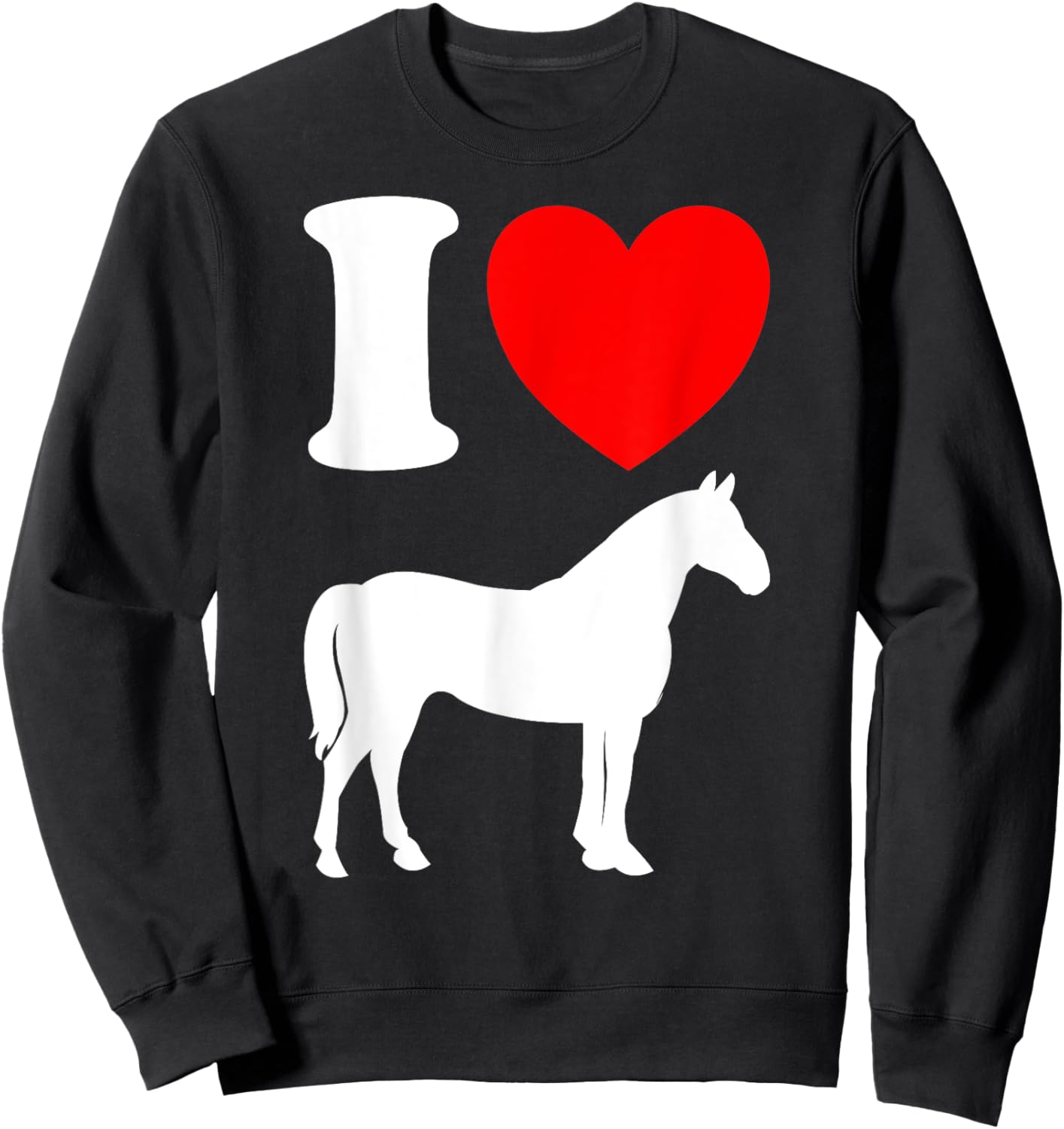 I Heart Horses Sweatshirt - Sweatshirt | Black