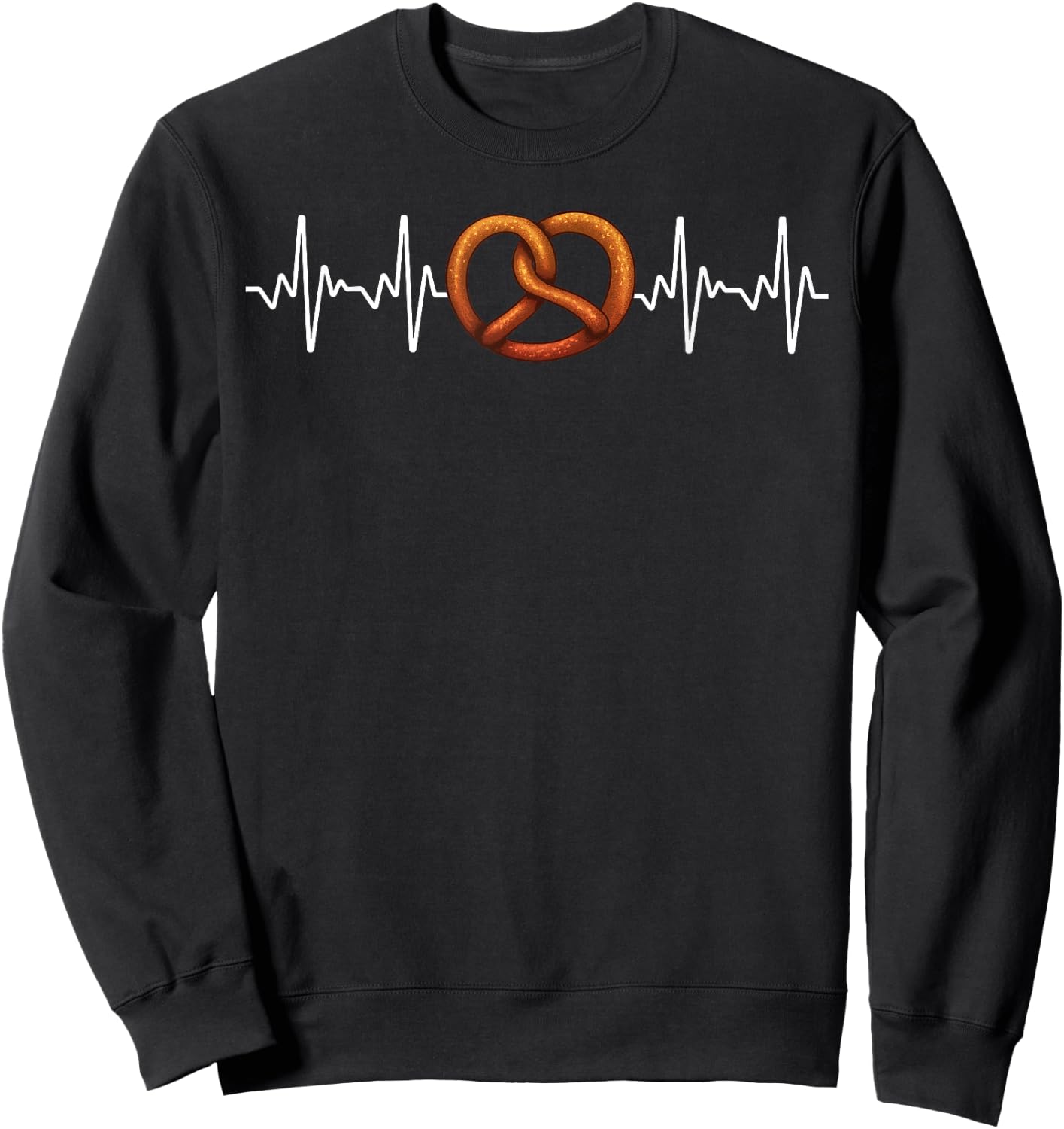 Funny Pretzel Art Women Hard & Soft Pretzel Lover Sweatshirt - Sweatshirt | Black