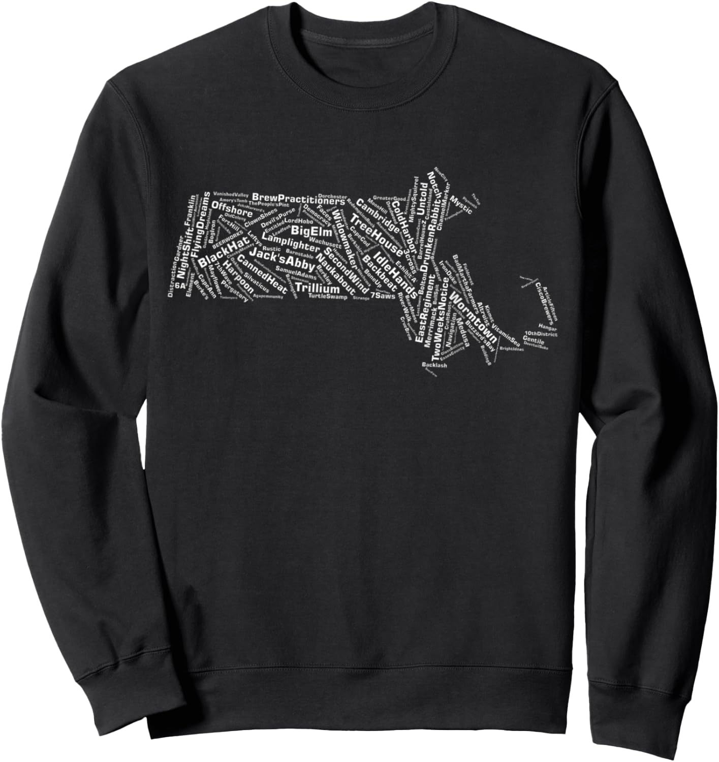 Massachusetts Breweries Sweatshirt - Sweatshirt | Black