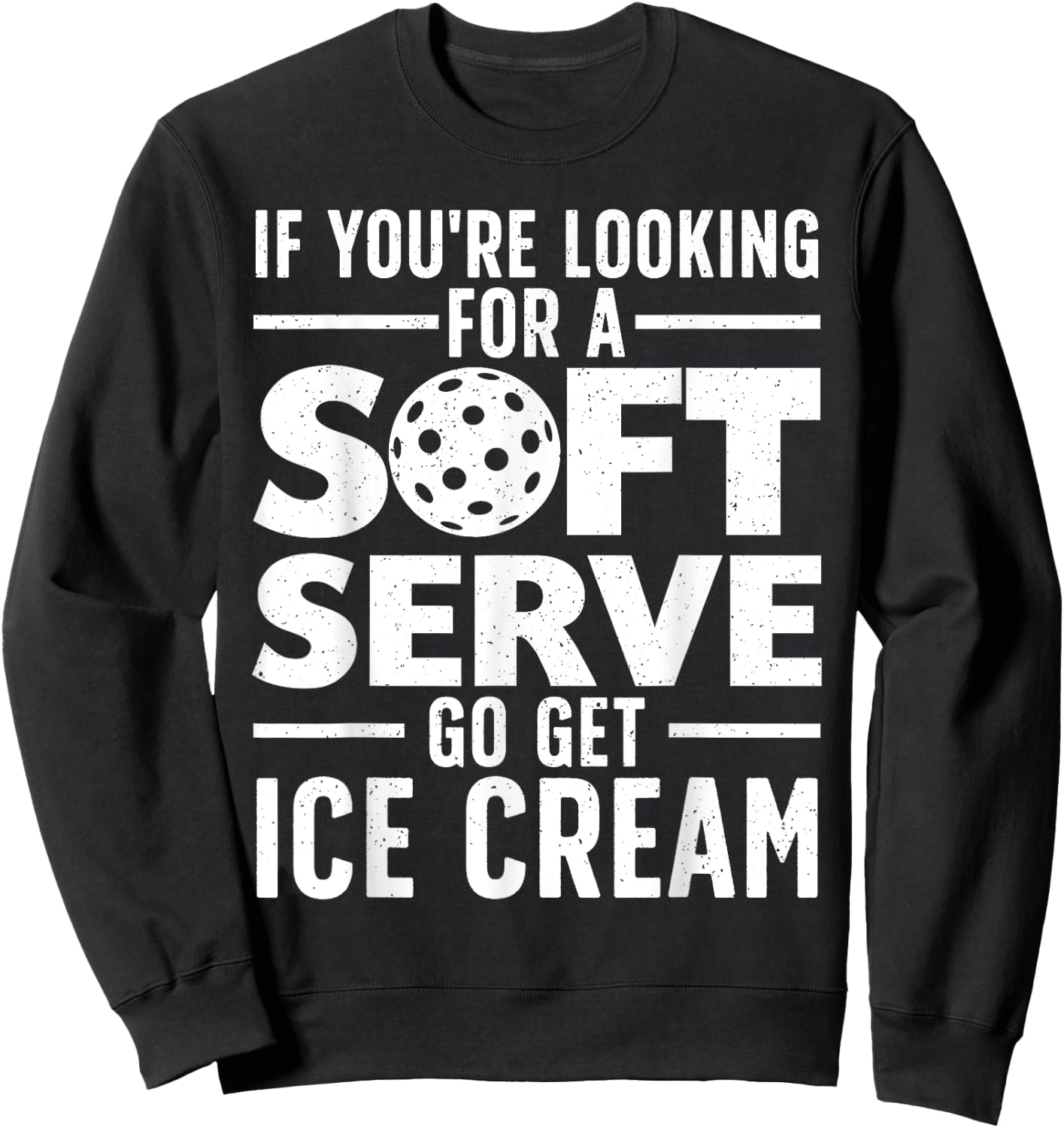 Cool Pickleball Women Pickle Ball Player Soft Serve Sweatshirt - Sweatshirt | Black