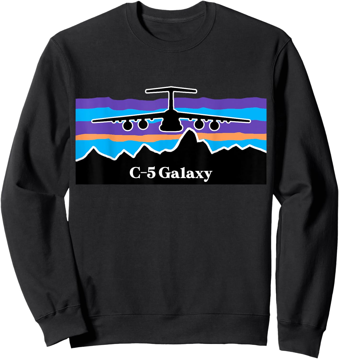 C-5 Galaxy Mountain Airlift Sweatshirt - Sweatshirt | Black