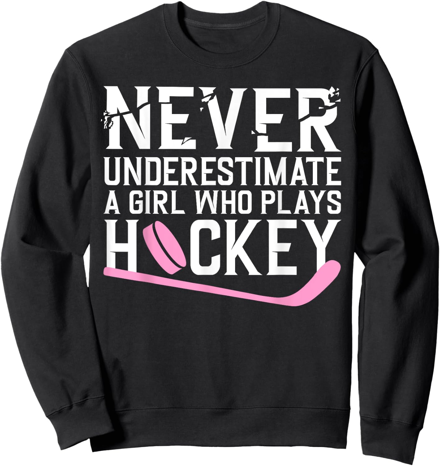 Funny Hockey Girls Ice Hockey Player Hockey Lovers Sweatshirt - Sweatshirt | Black