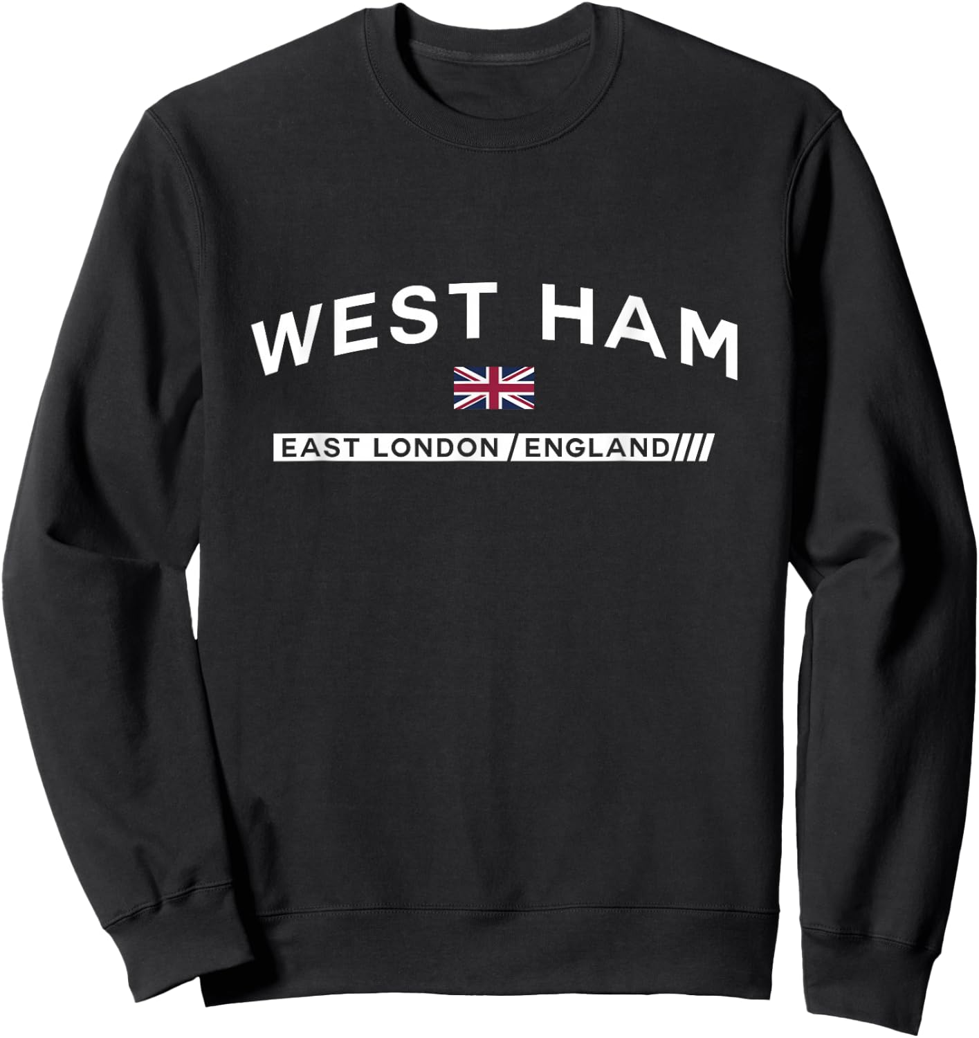 West Ham Town of East London, England UK Sweatshirt - Sweatshirt | Black