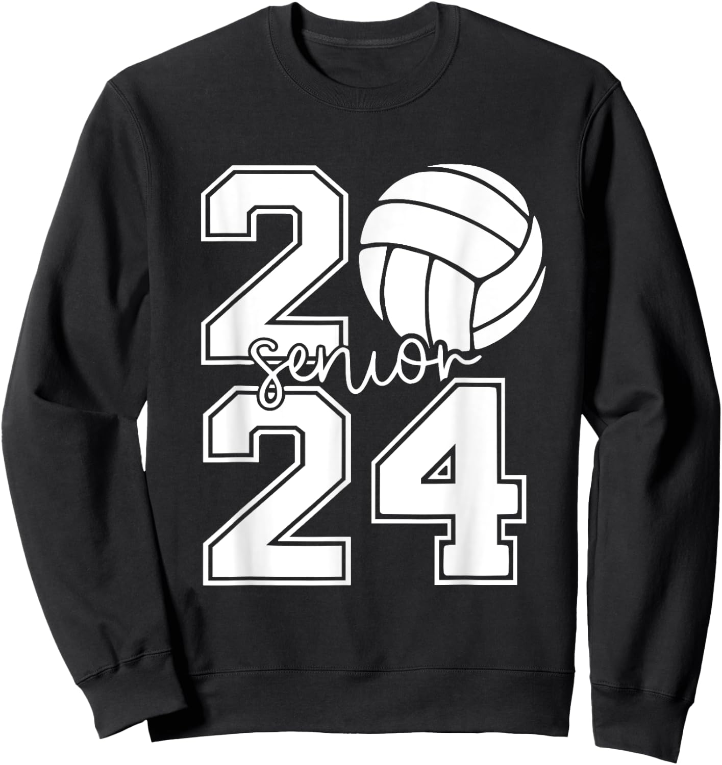 Senior Volleyball Class of 2024 graduation graduate seniors Sweatshirt - Sweatshirt | Black