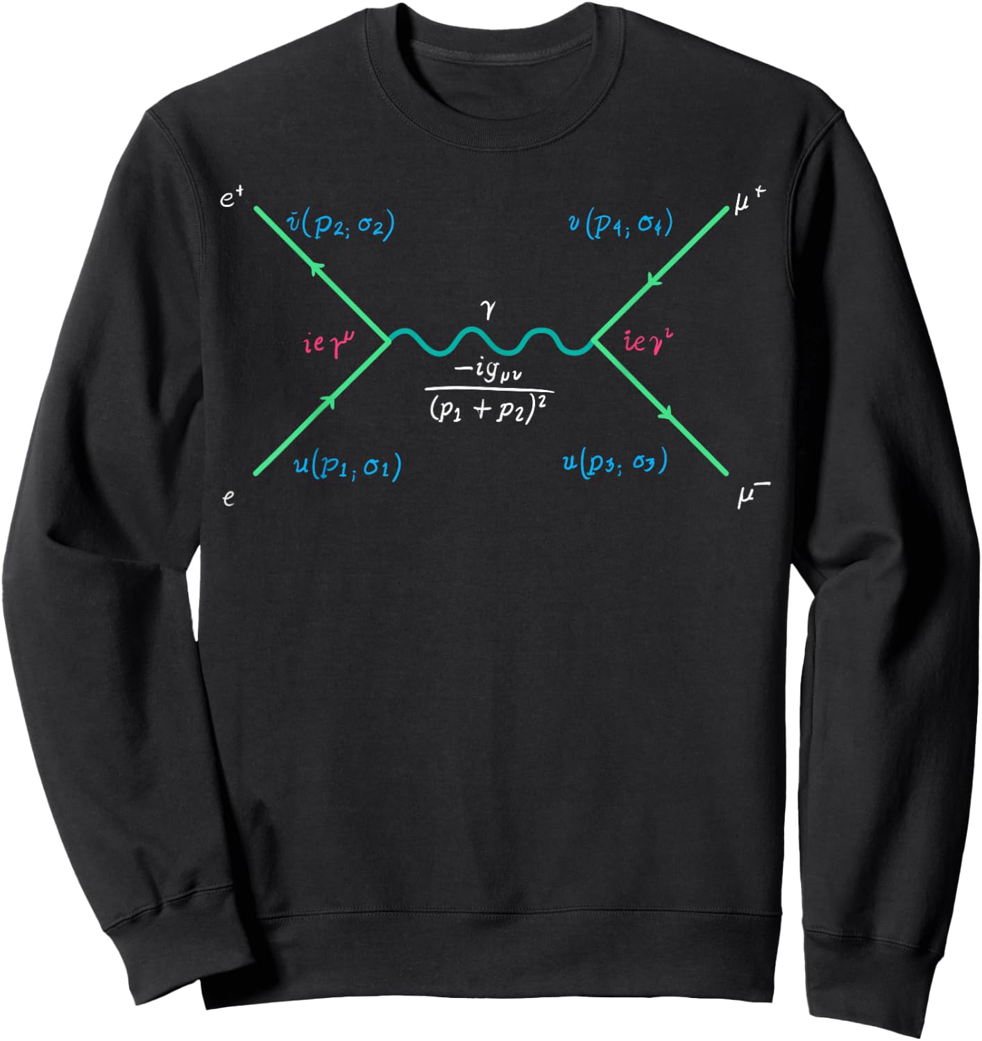 Physics Teacher Physicist Math Science Nerds Geeks Feynman Diagram Annihilation Quantum Mechanics Science Lover -Adults Black Sweatshirt - Sweatshirt | Black
