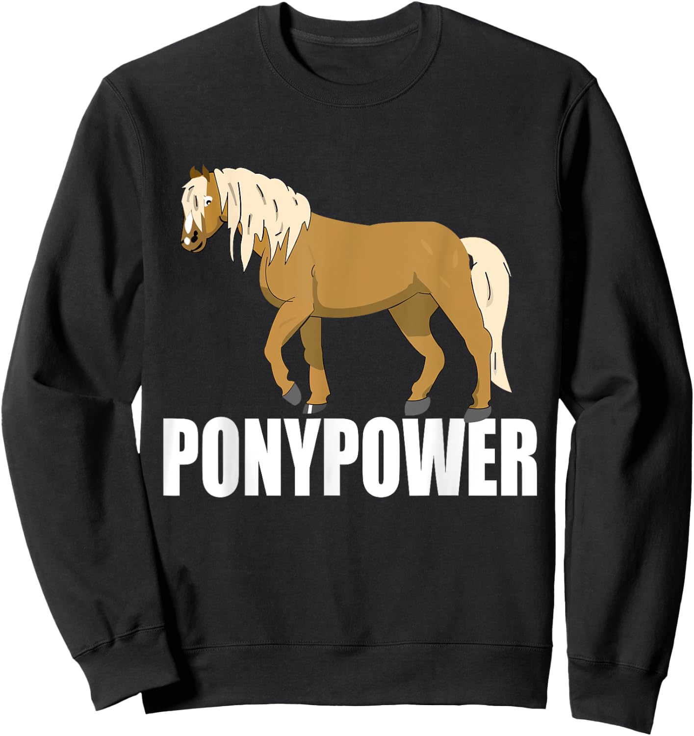 Haflinger Shirt for Riding Pony Gift Girls Sweatshirt - Sweatshirt | Black