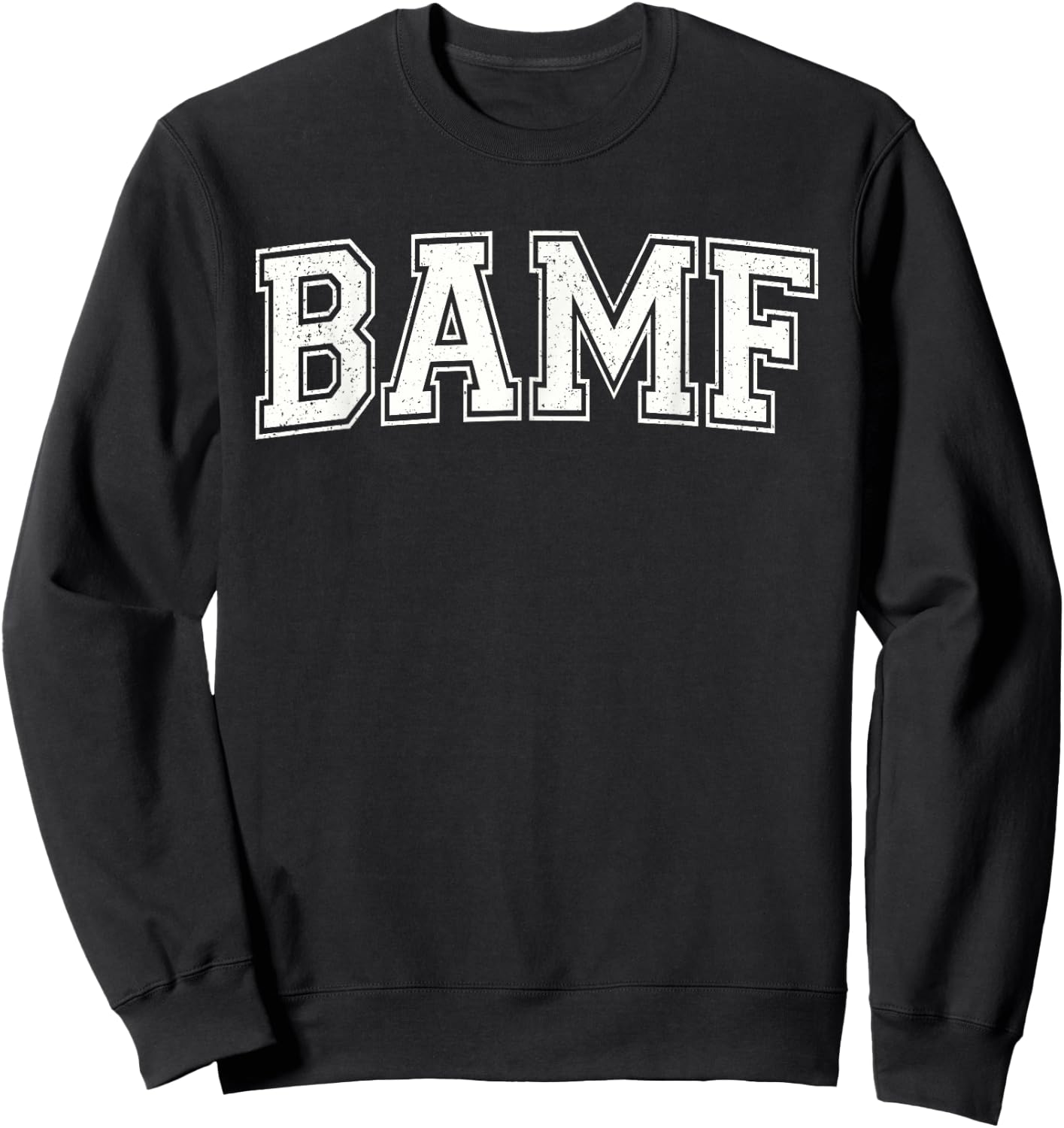 Bamf Varsity Style Sweatshirt - Sweatshirt | Black