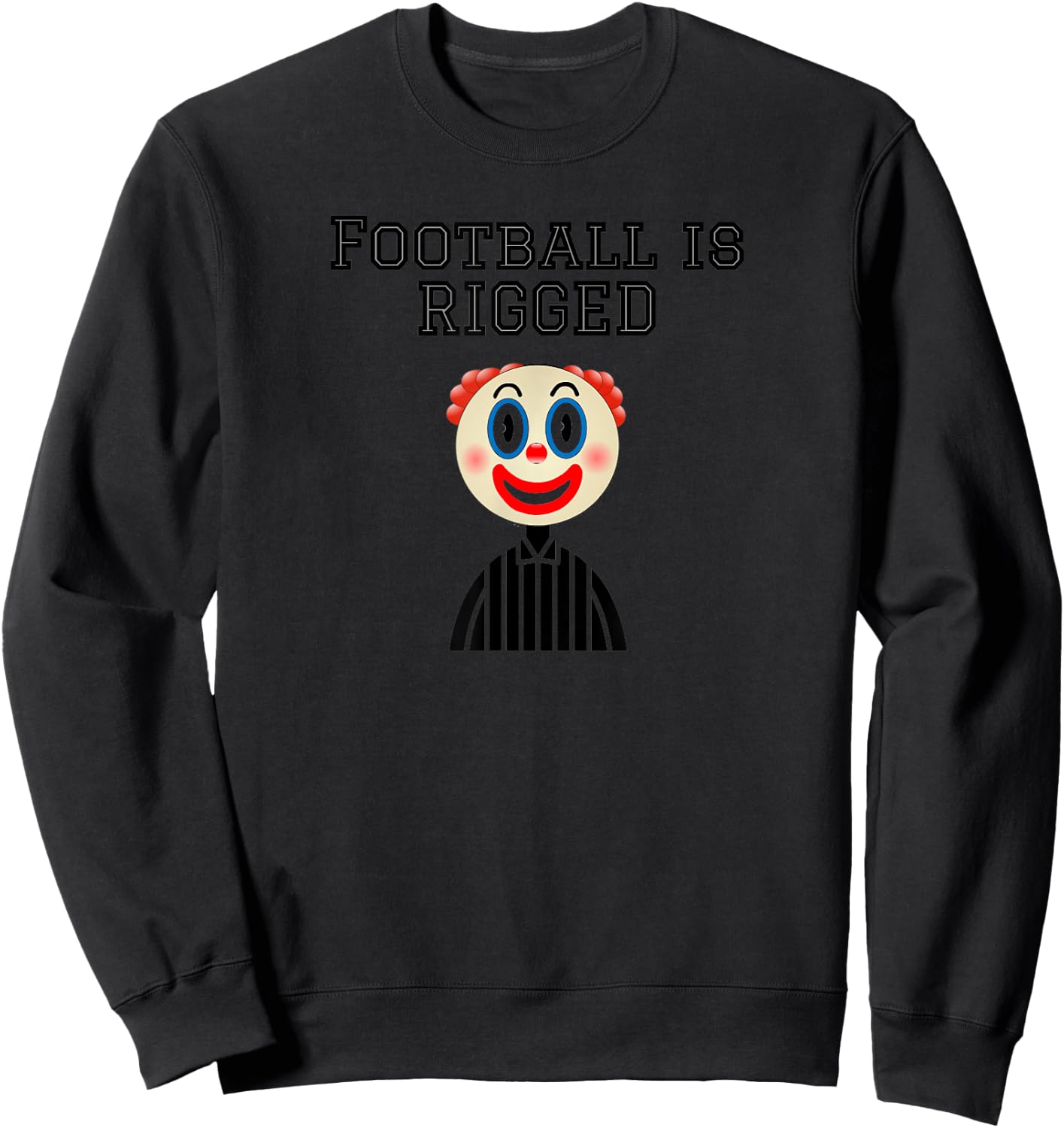 College Mascot Designs Football , Men's -Adults Blue Small Classic Fit Short Sleeve Clown Print Modern Casual Sports Football Sweatshirt - Sweatshirt | Black
