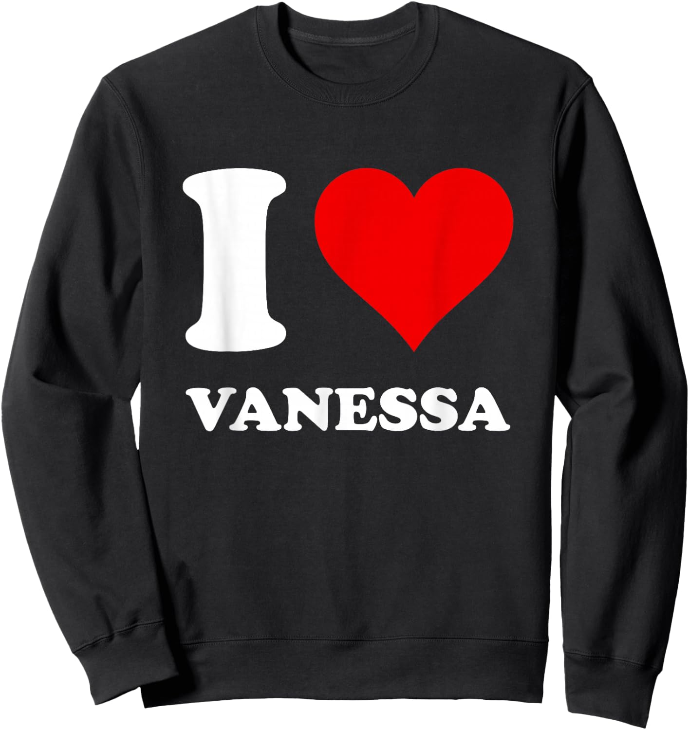 Red Heart I Love Vanessa Sweatshirt - Sweatshirt | Black