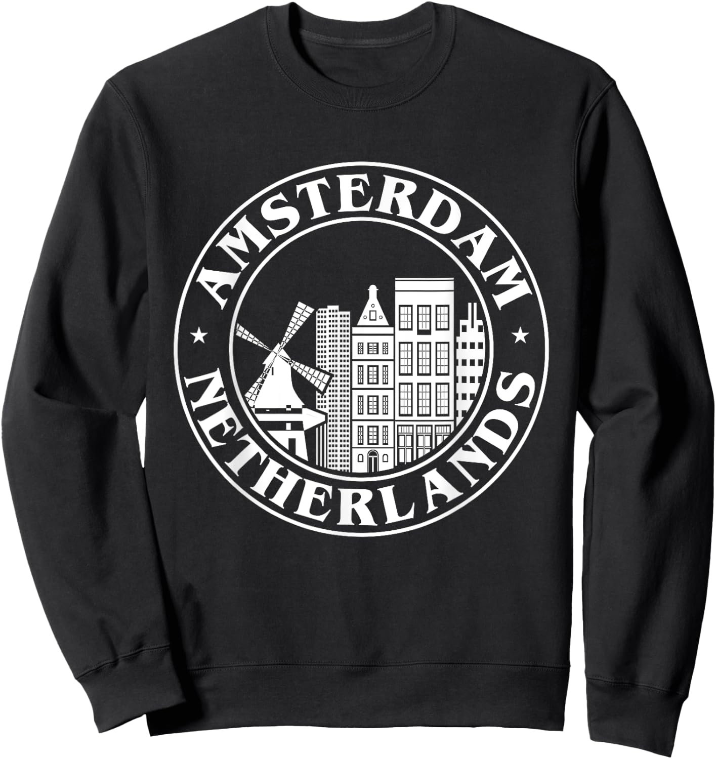 Amsterdam Holland Skyline Amsterdam Netherlands Sweatshirt - Sweatshirt | Black