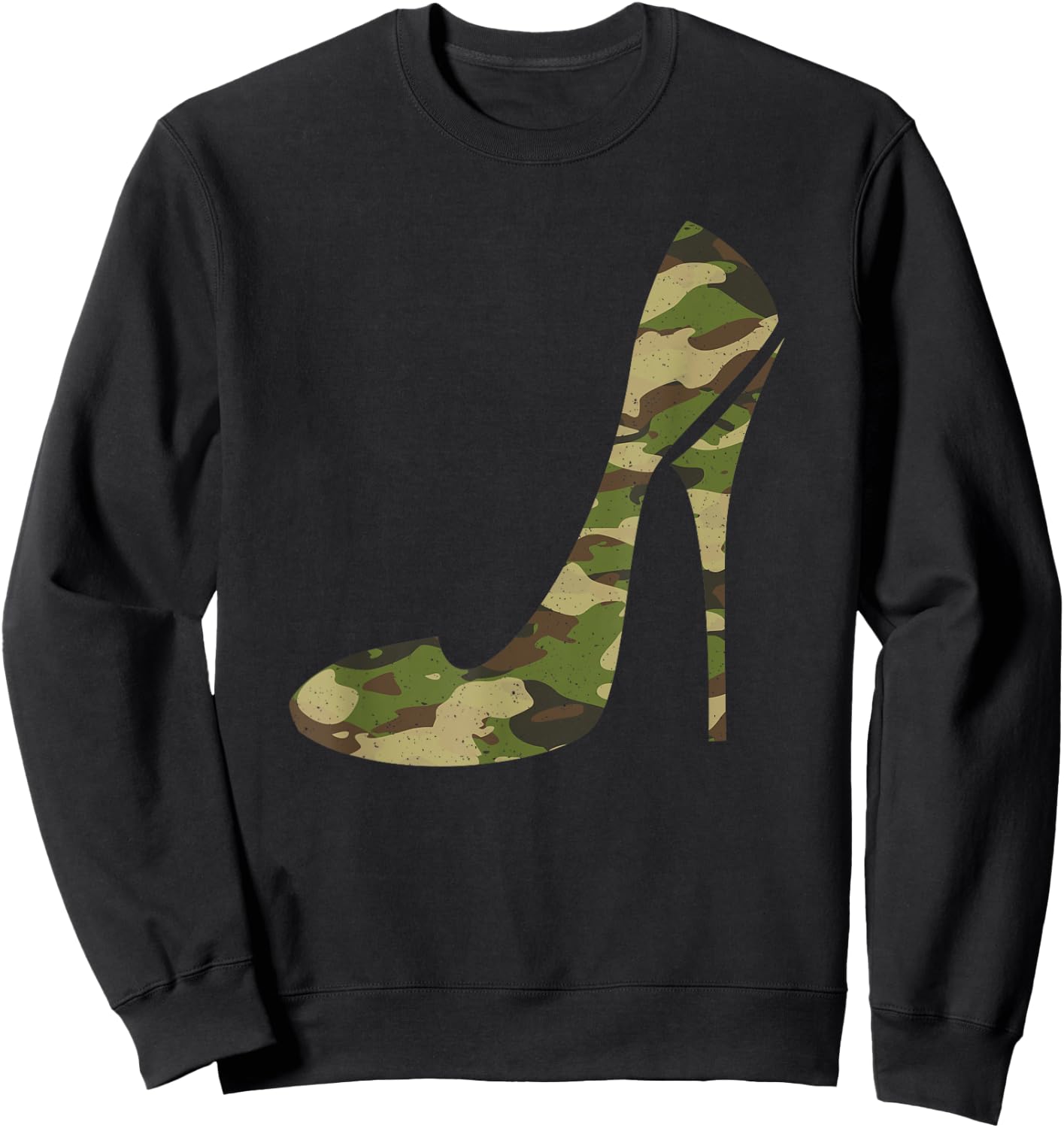 Cool Camouflage Art Girl Camo Clothes Costume Camo Sweatshirt - Sweatshirt | Black